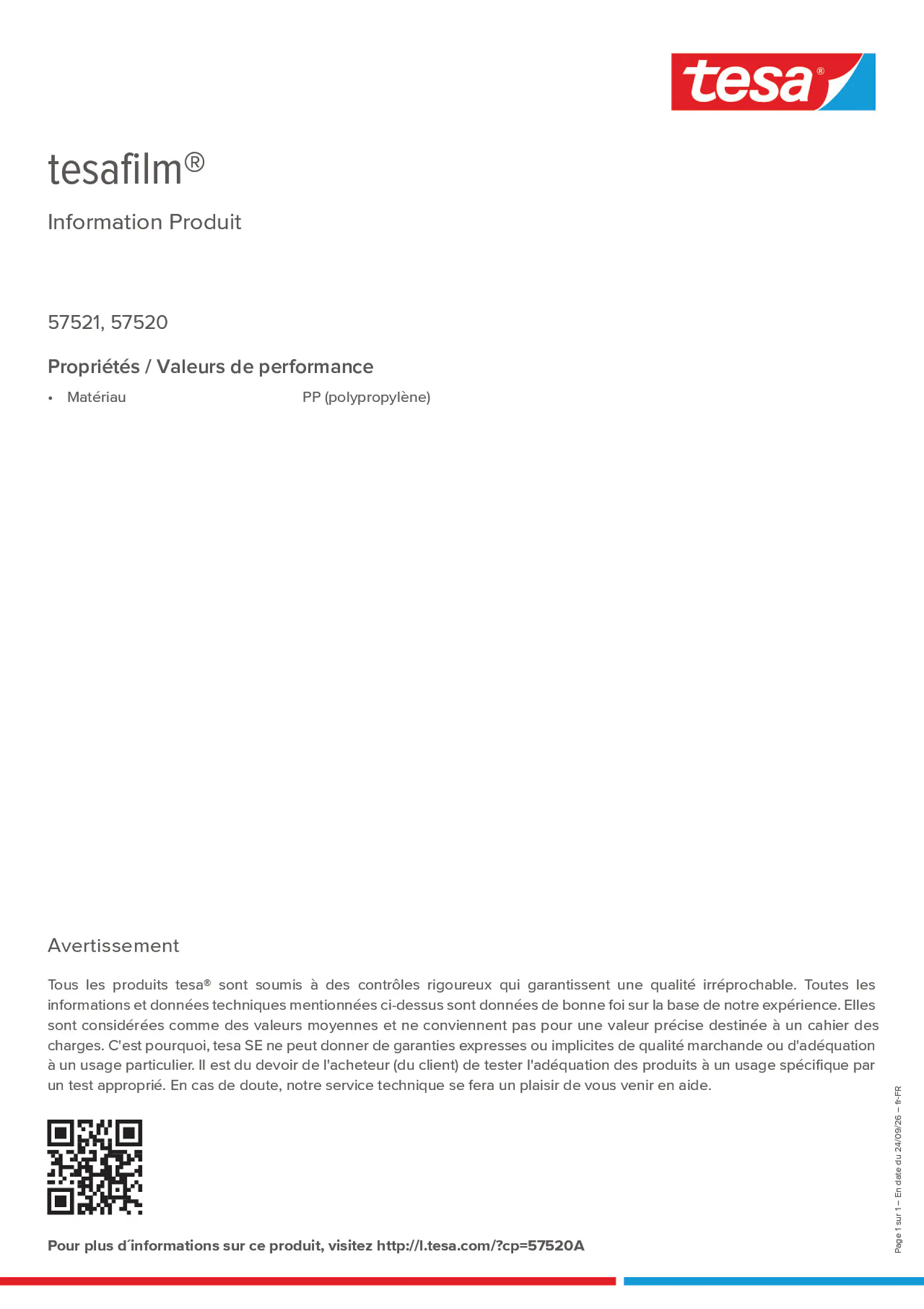 Product information_tesafilm® 57520A_fr-FR