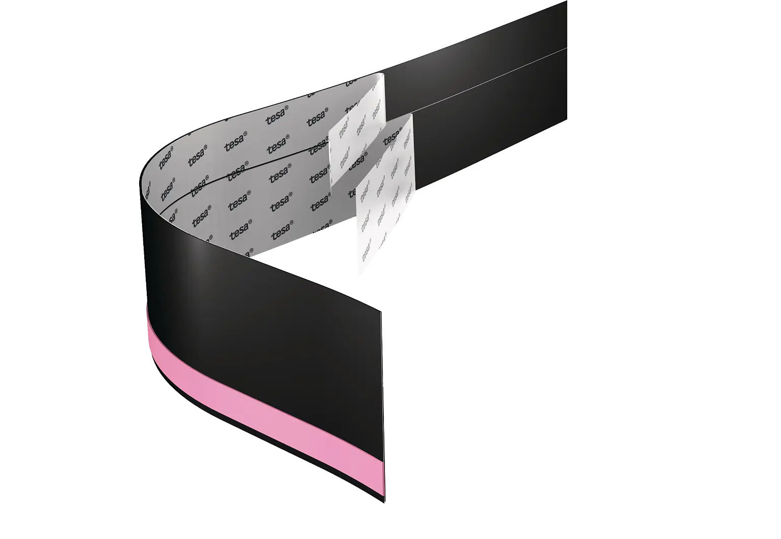 Le support de tesa® 51918 se compose d’un matériau en polyester noir résistant