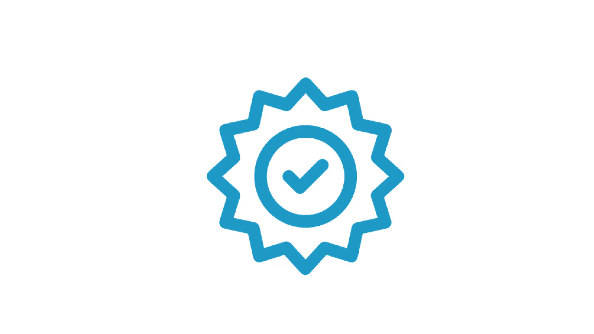 A blue icon of a gear-like badge with a checkmark in the center. Use tesa tape for secure adhesion needs. (This text has been generated by AI)