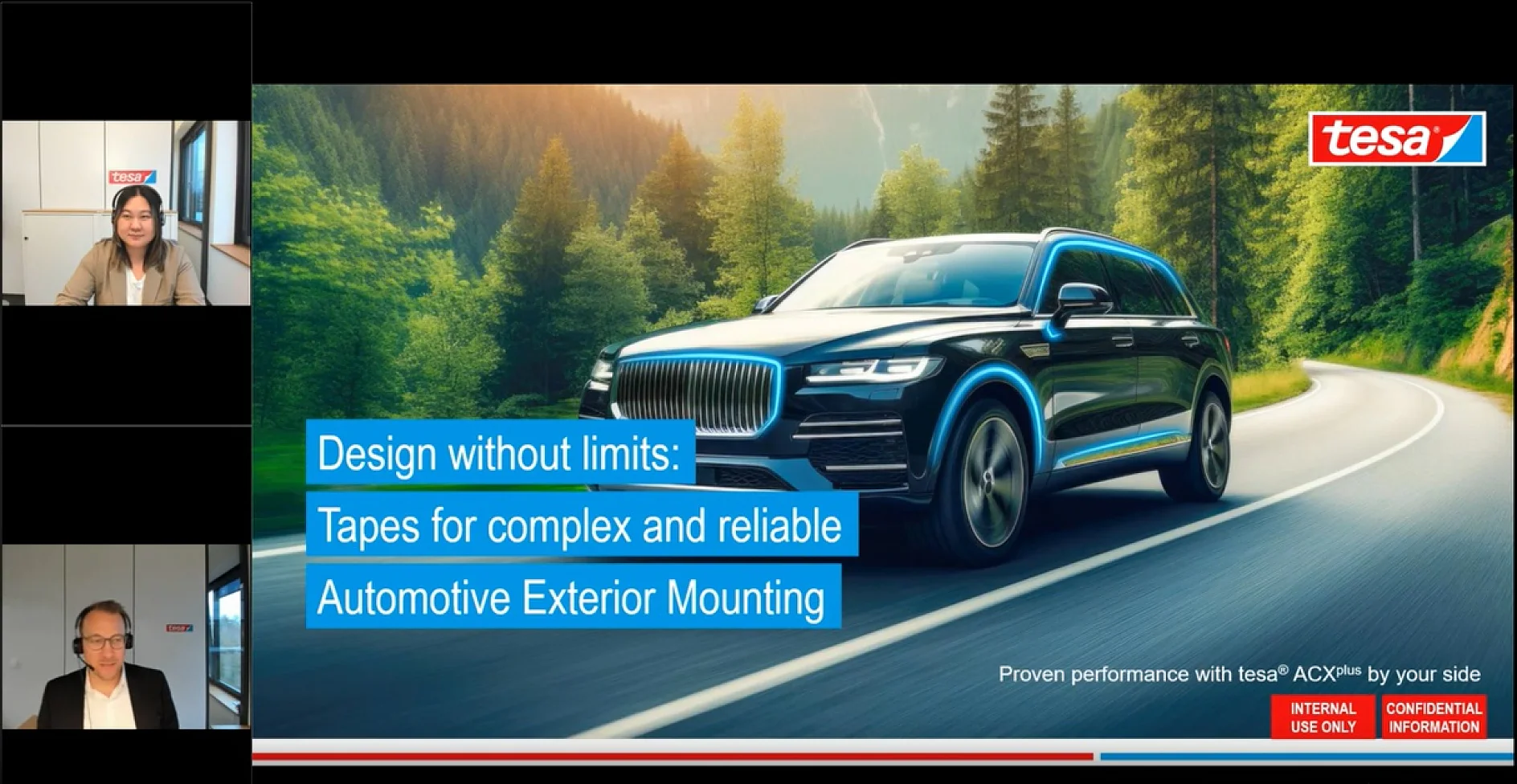 Design sans limites : rubans pour un montage extérieur de voiture complexe et fiable