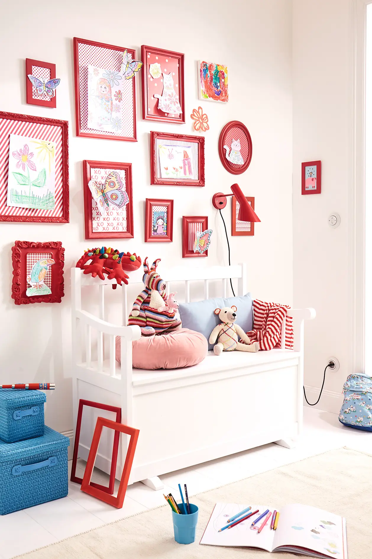 Let the kids enjoy their own DIY gallery wall!