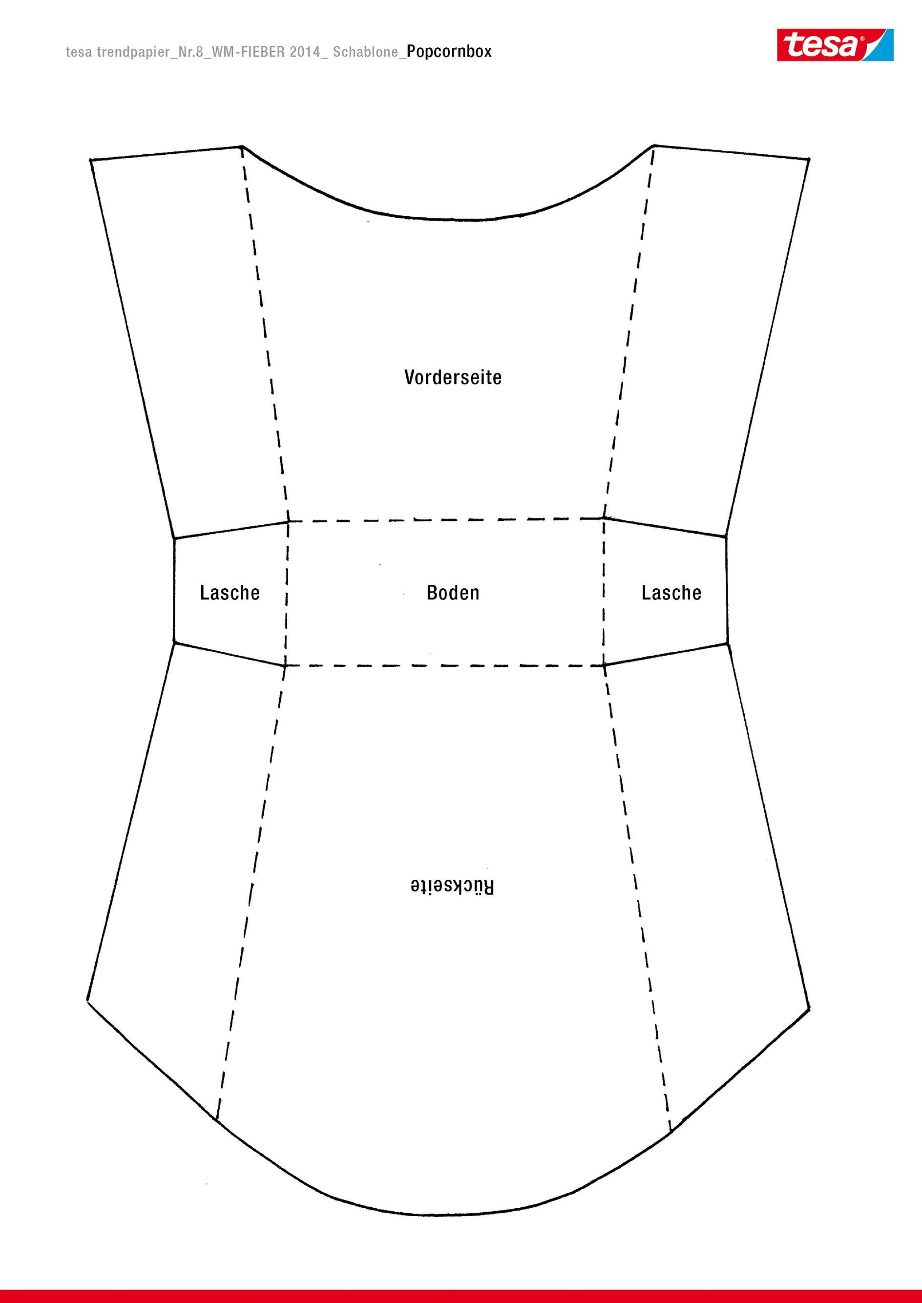 Popcornbox / Schablone