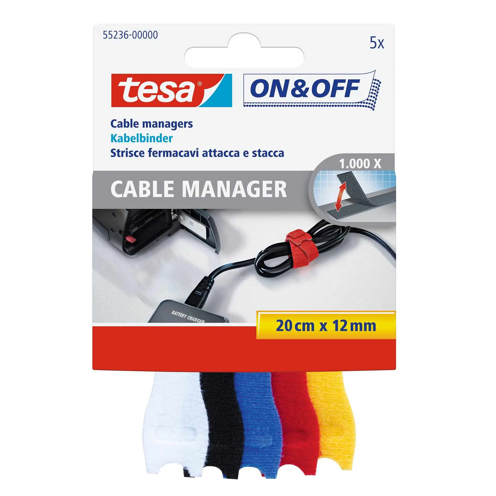 [en-en] ON&amp;OFF 5X CABLE MANAGERS 0,2M:12MM MULTI
