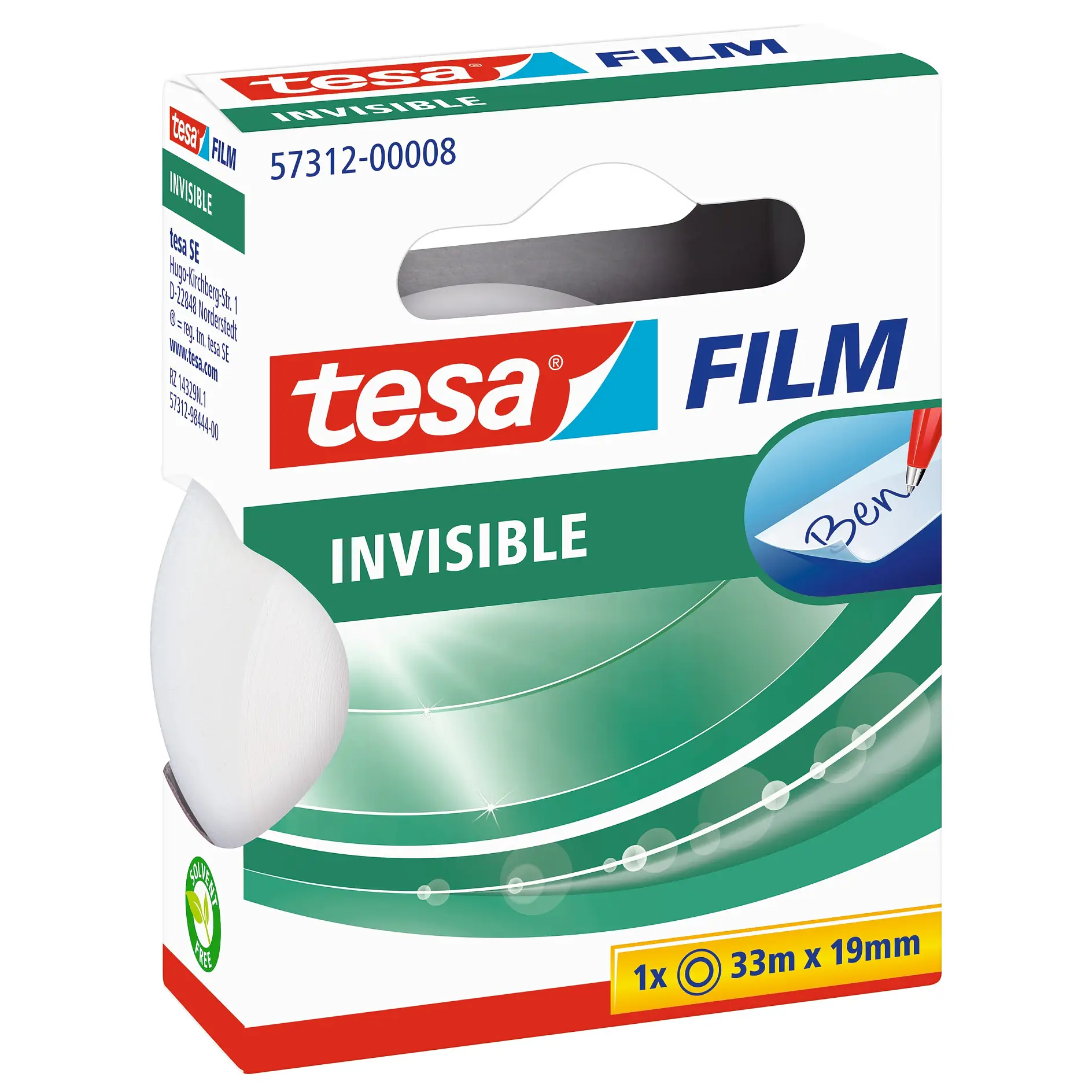 [en-en] 1 x tesafilm Invisible 33m x 19mm, Hfb