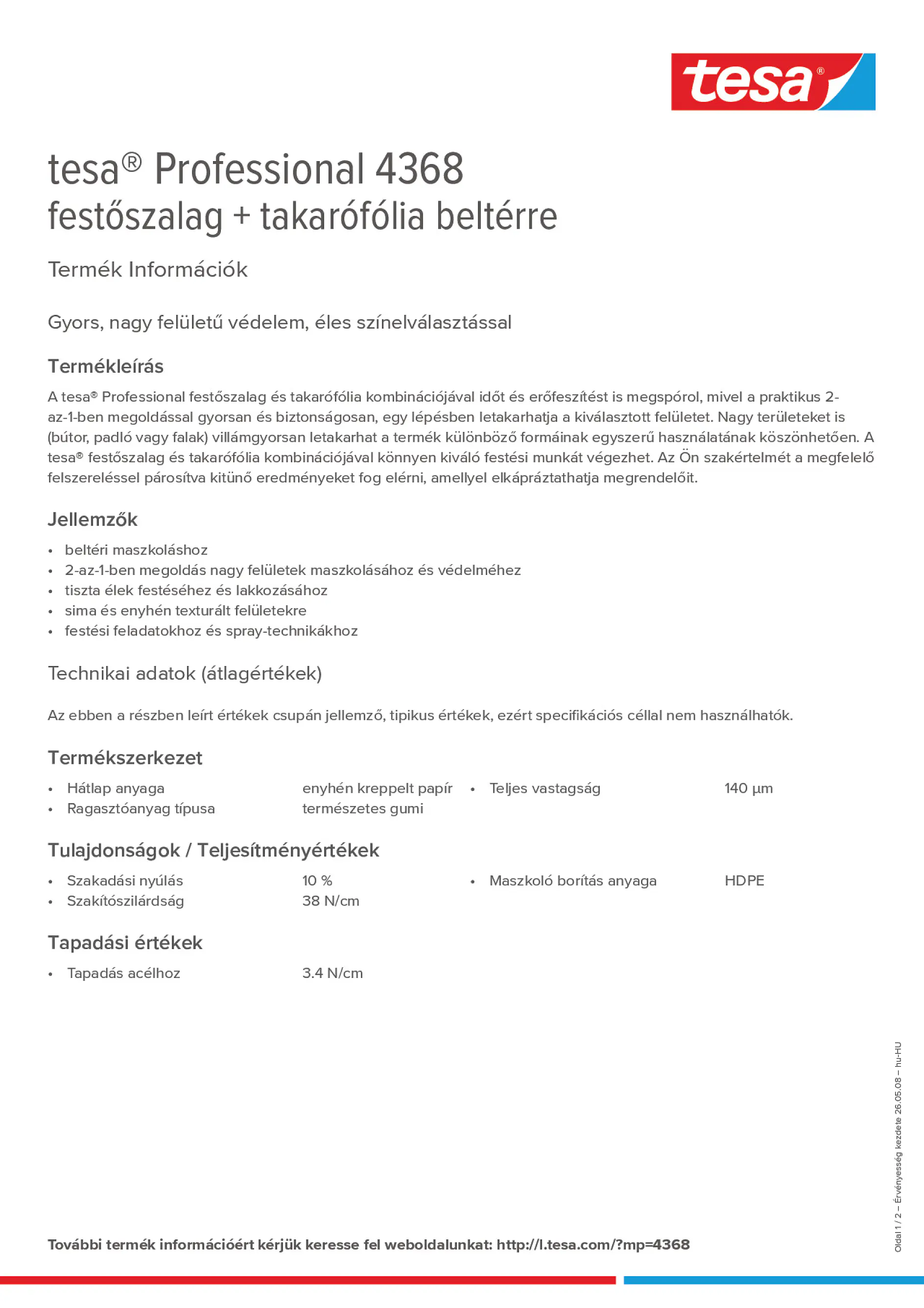 Product information_tesa® Professional 04368_hu-HU