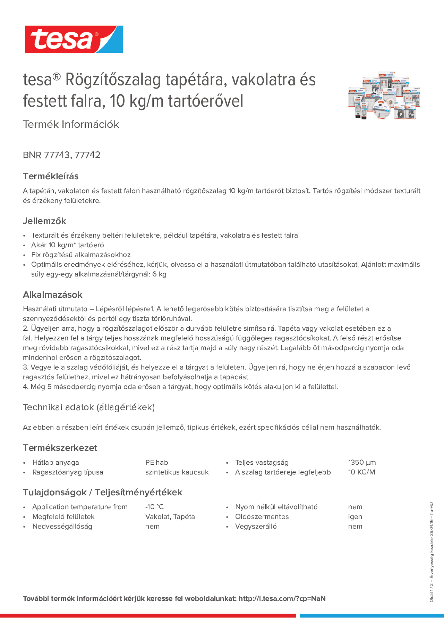Product information_tesa® 77742_hu-HU