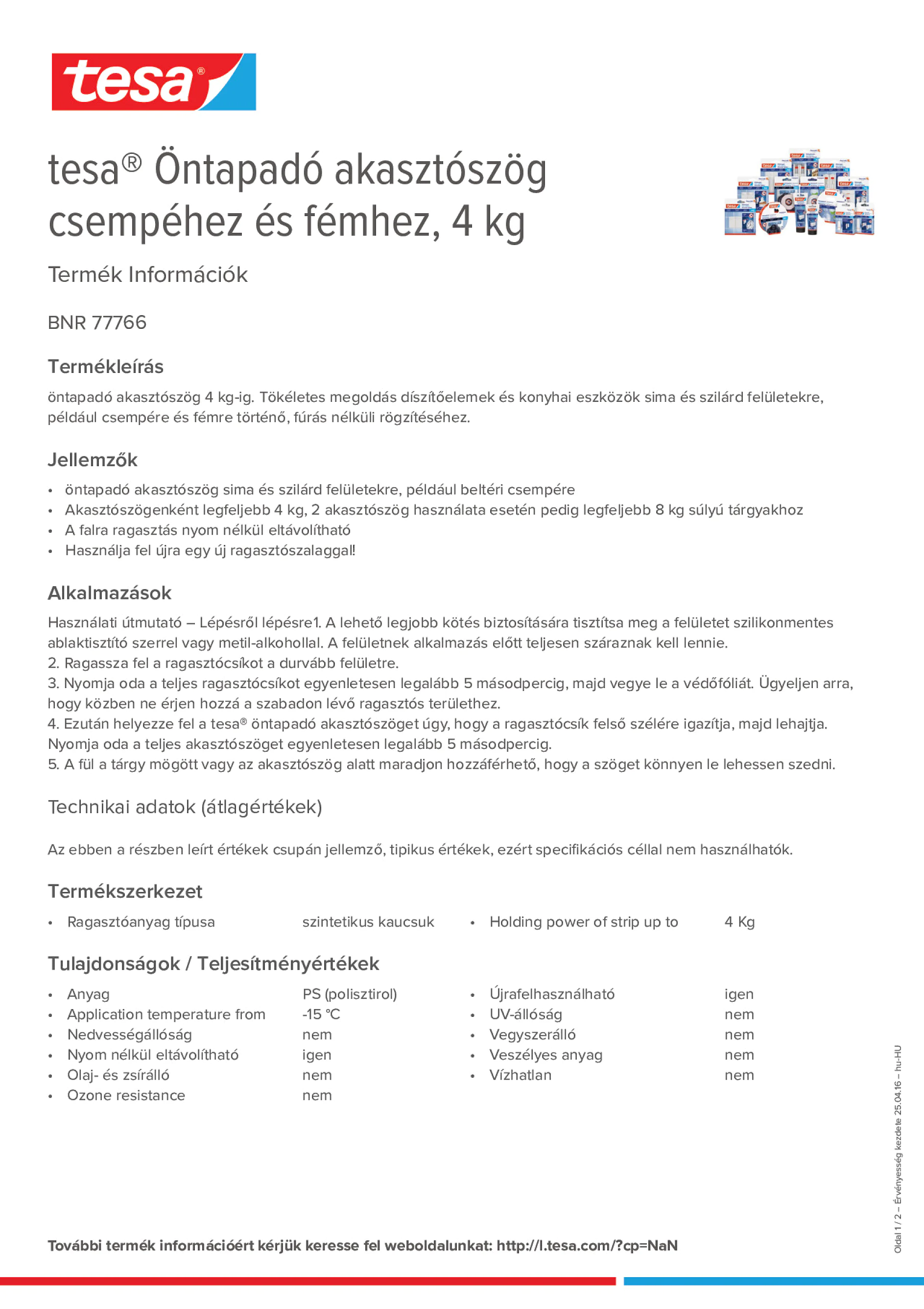 Product information_tesa® 77766_hu-HU