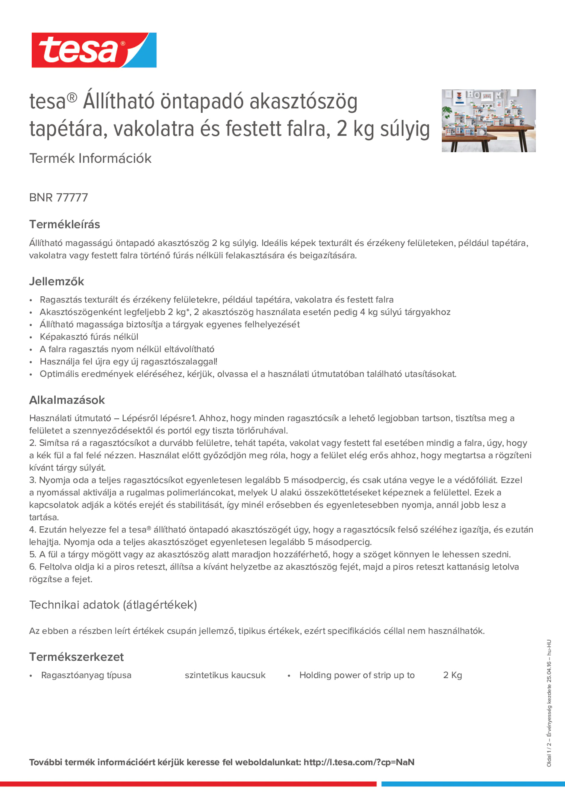Product information_tesa® 77777_hu-HU