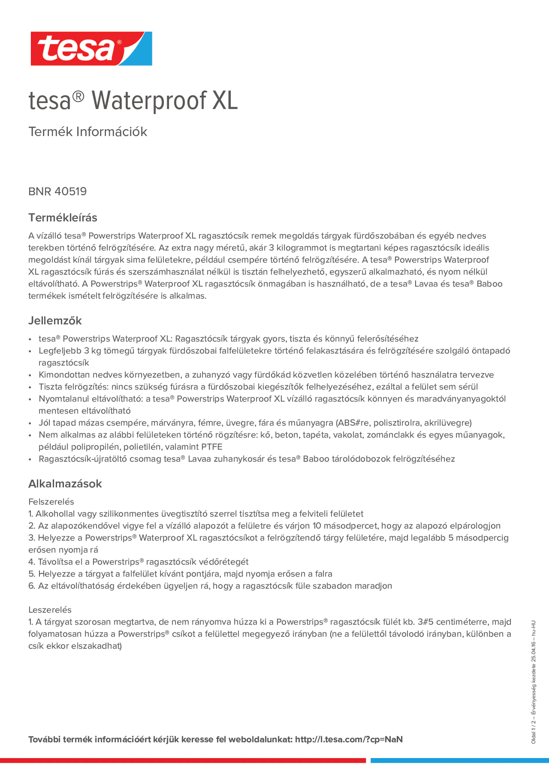 Product information_tesa® 40519_hu-HU