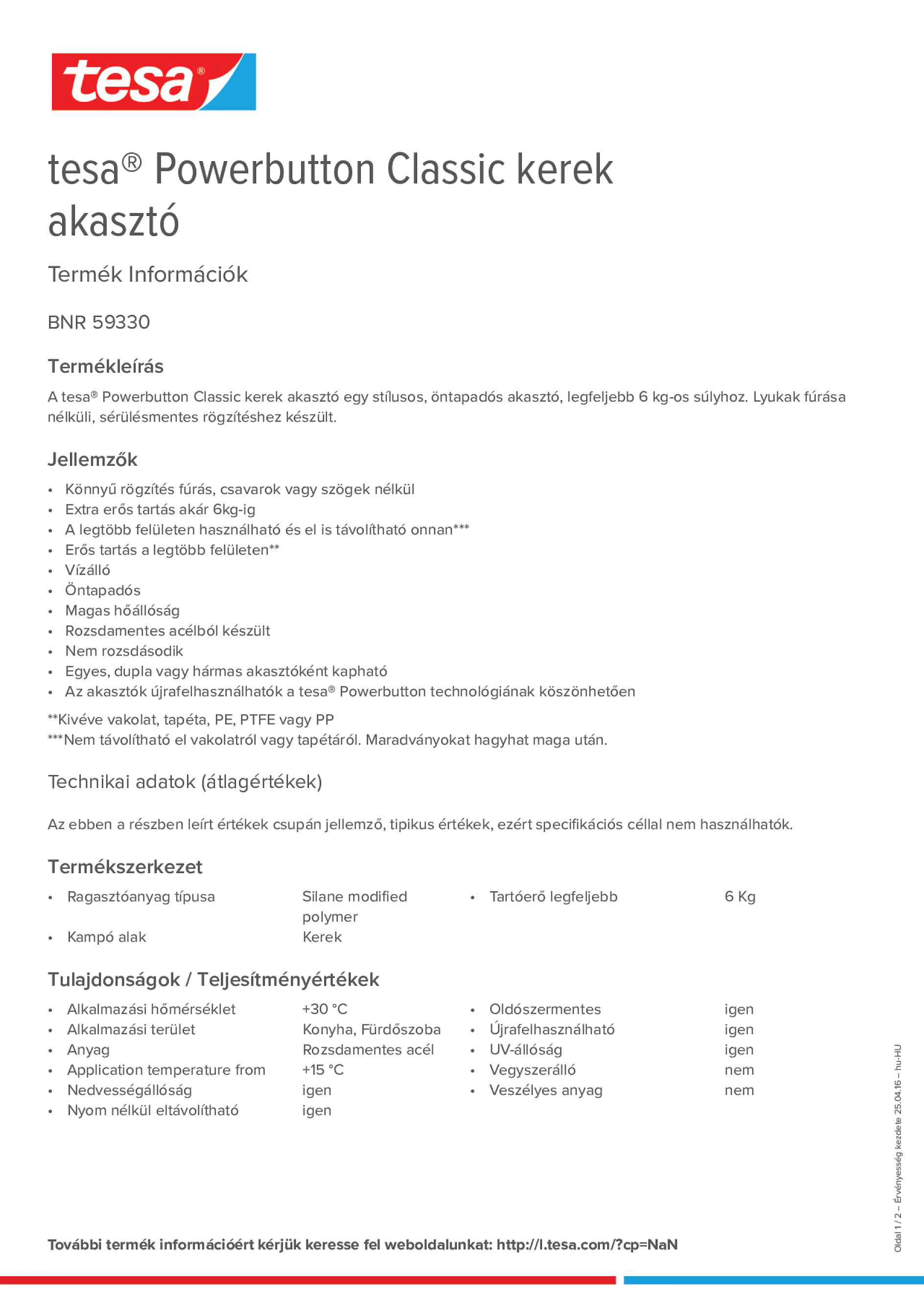 Product information_tesa® Powerbutton 59330_hu-HU