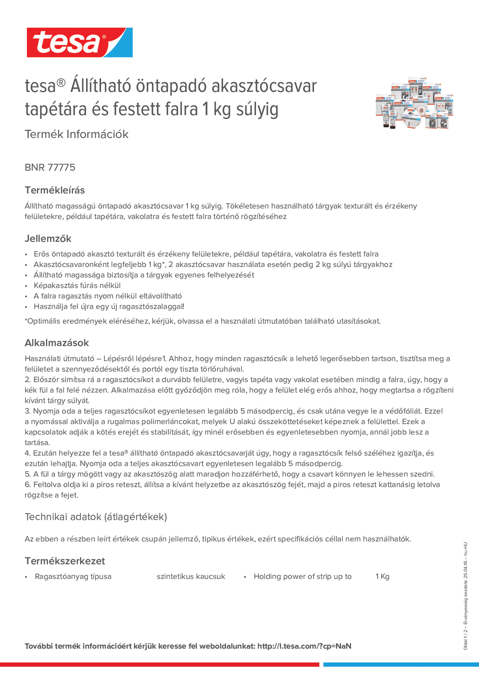 Product information_tesa® 77775_hu-HU
