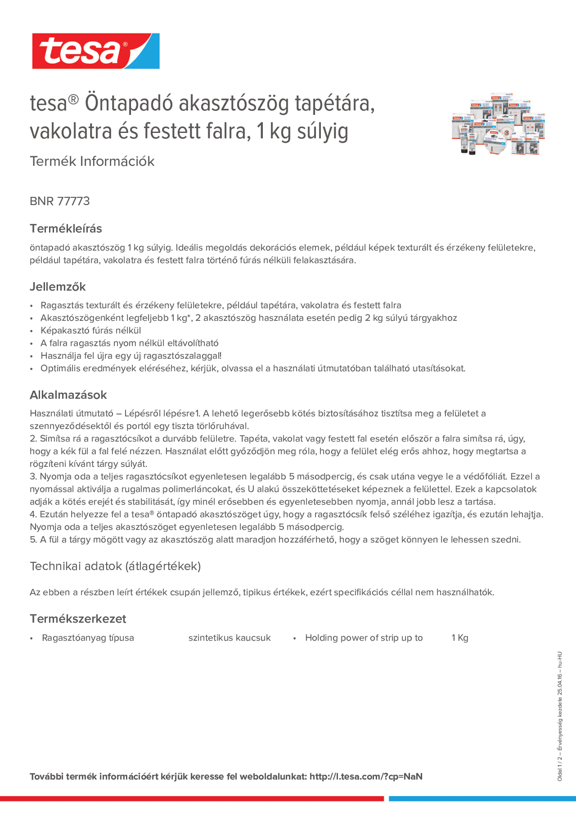 Product information_tesa® 77773_hu-HU