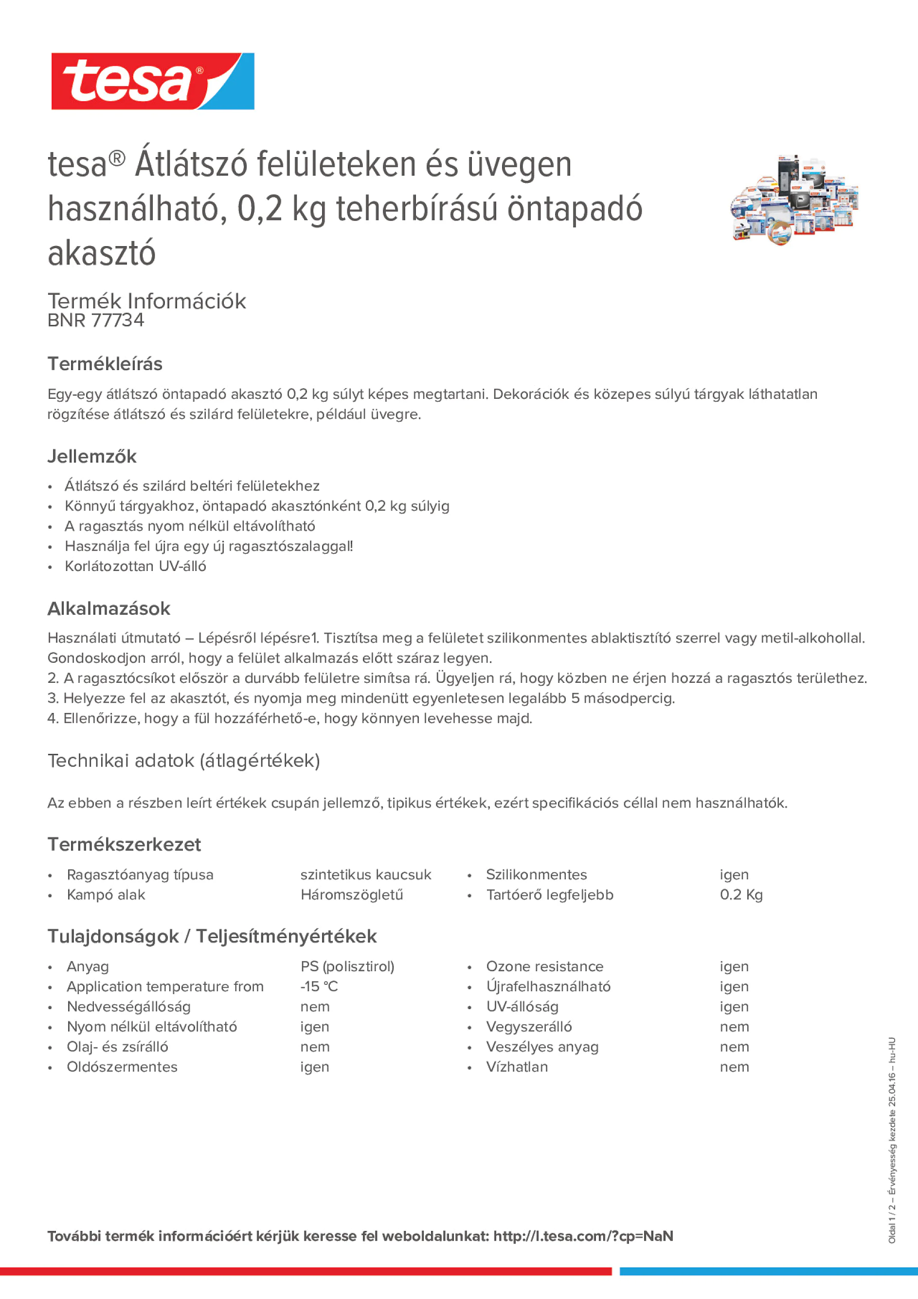 Product information_tesa® 77734_hu-HU