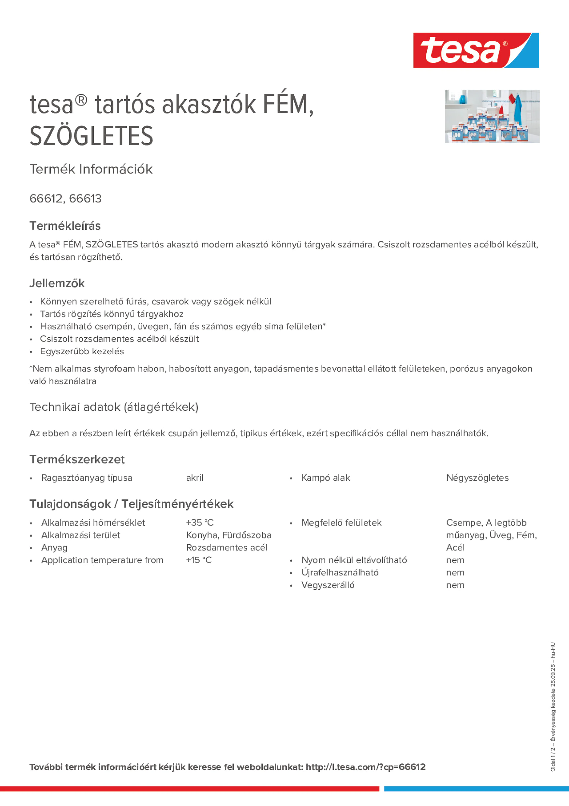 Product information_tesa® 66612_hu-HU