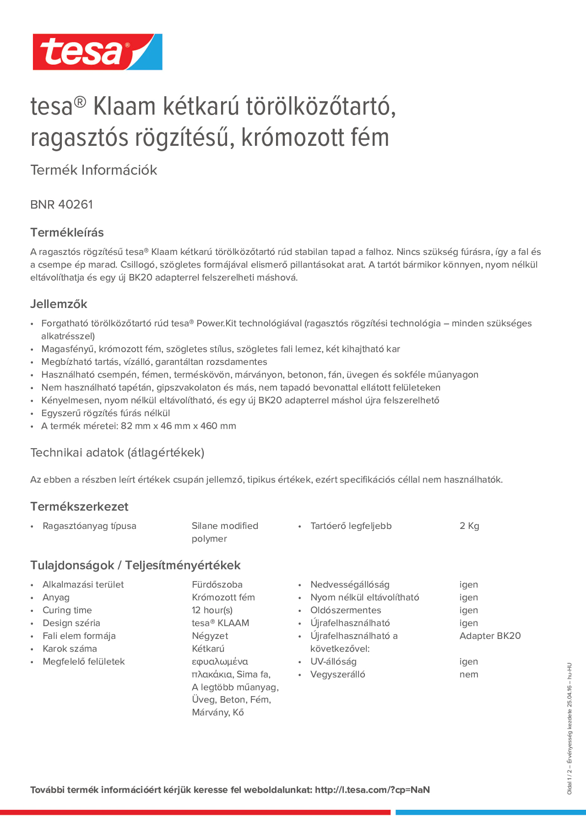 Product information_tesa® 40261_hu-HU