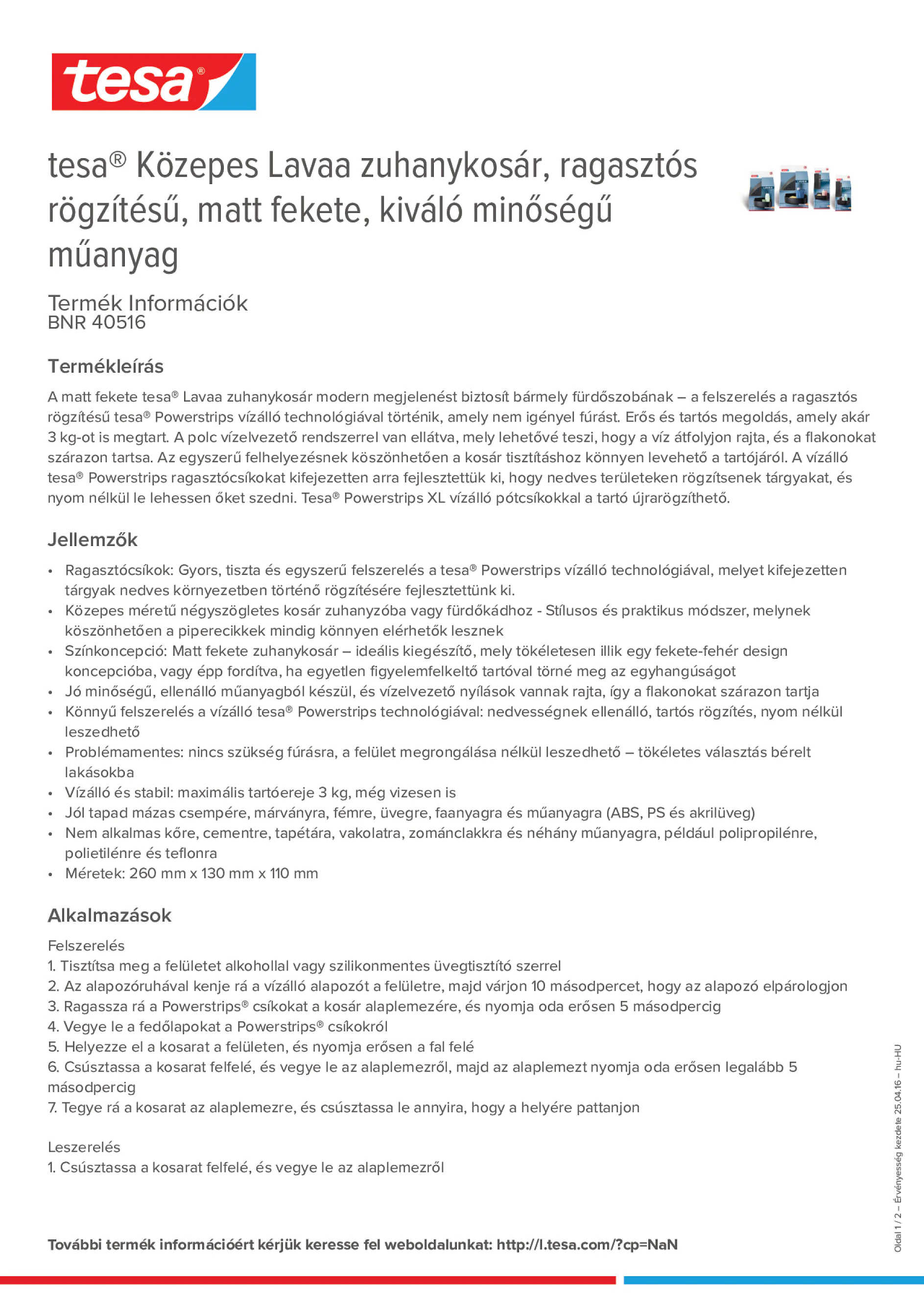 Product information_tesa® 40516_hu-HU