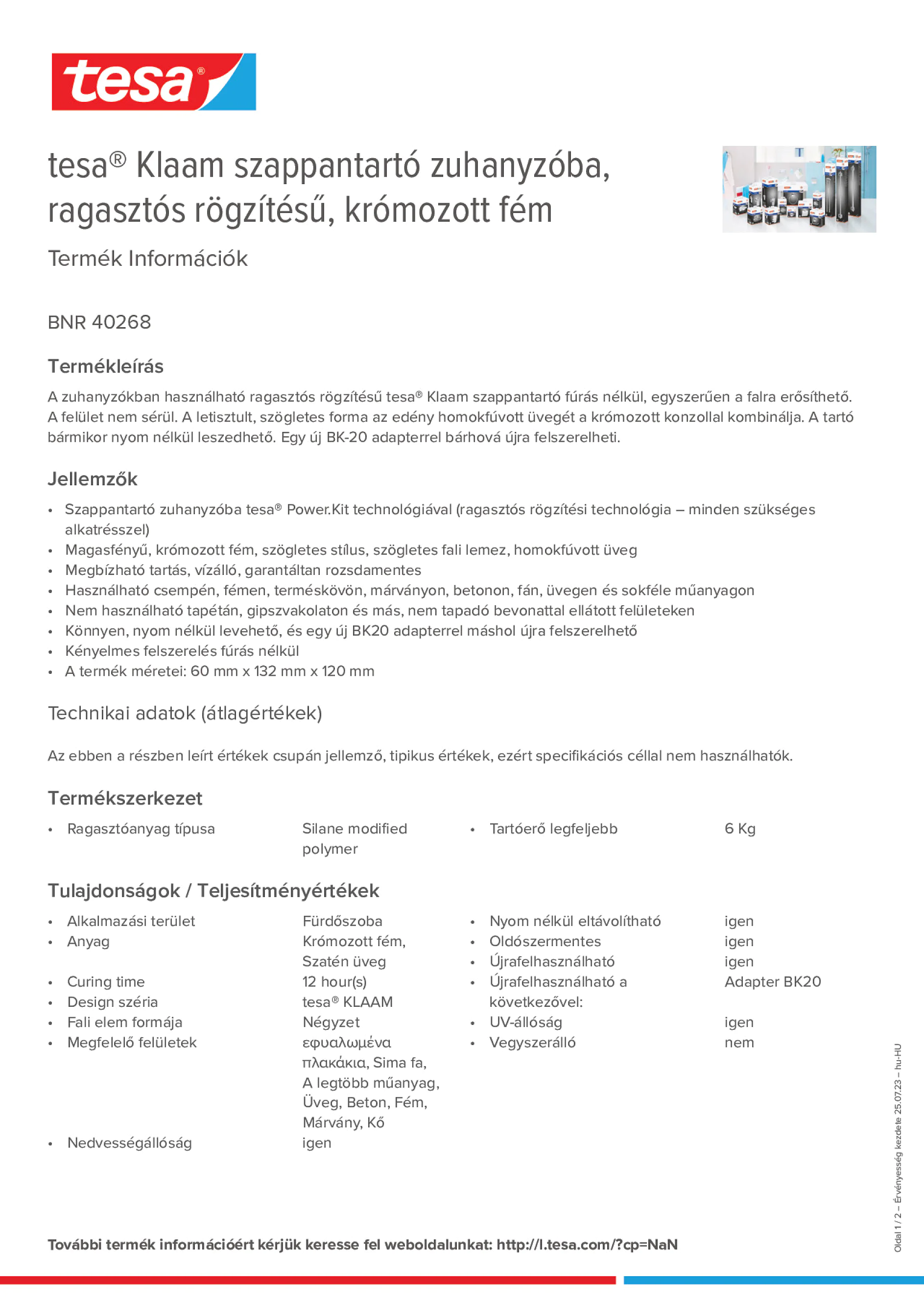 Product information_tesa® 40268_hu-HU
