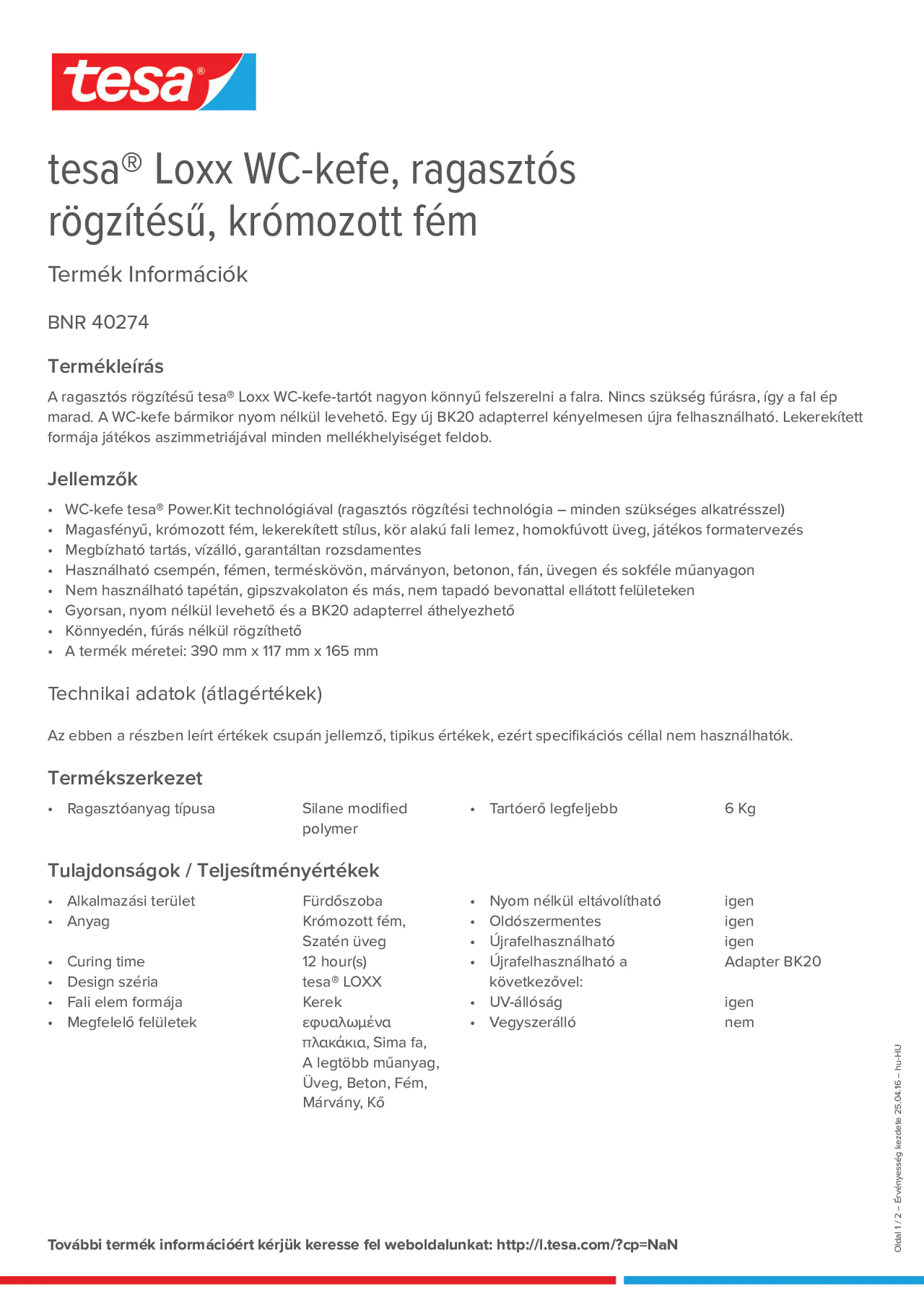 Product information_tesa® 40274_hu-HU