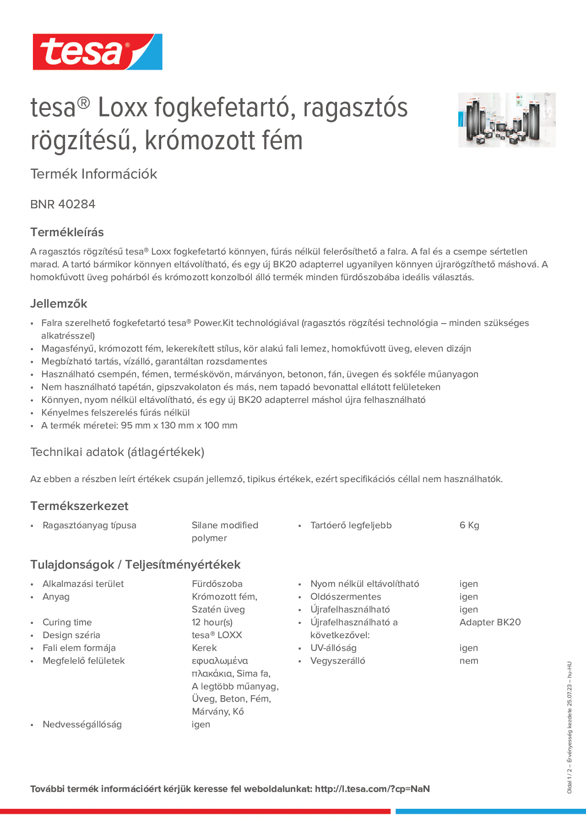 Product information_tesa® 40284_hu-HU