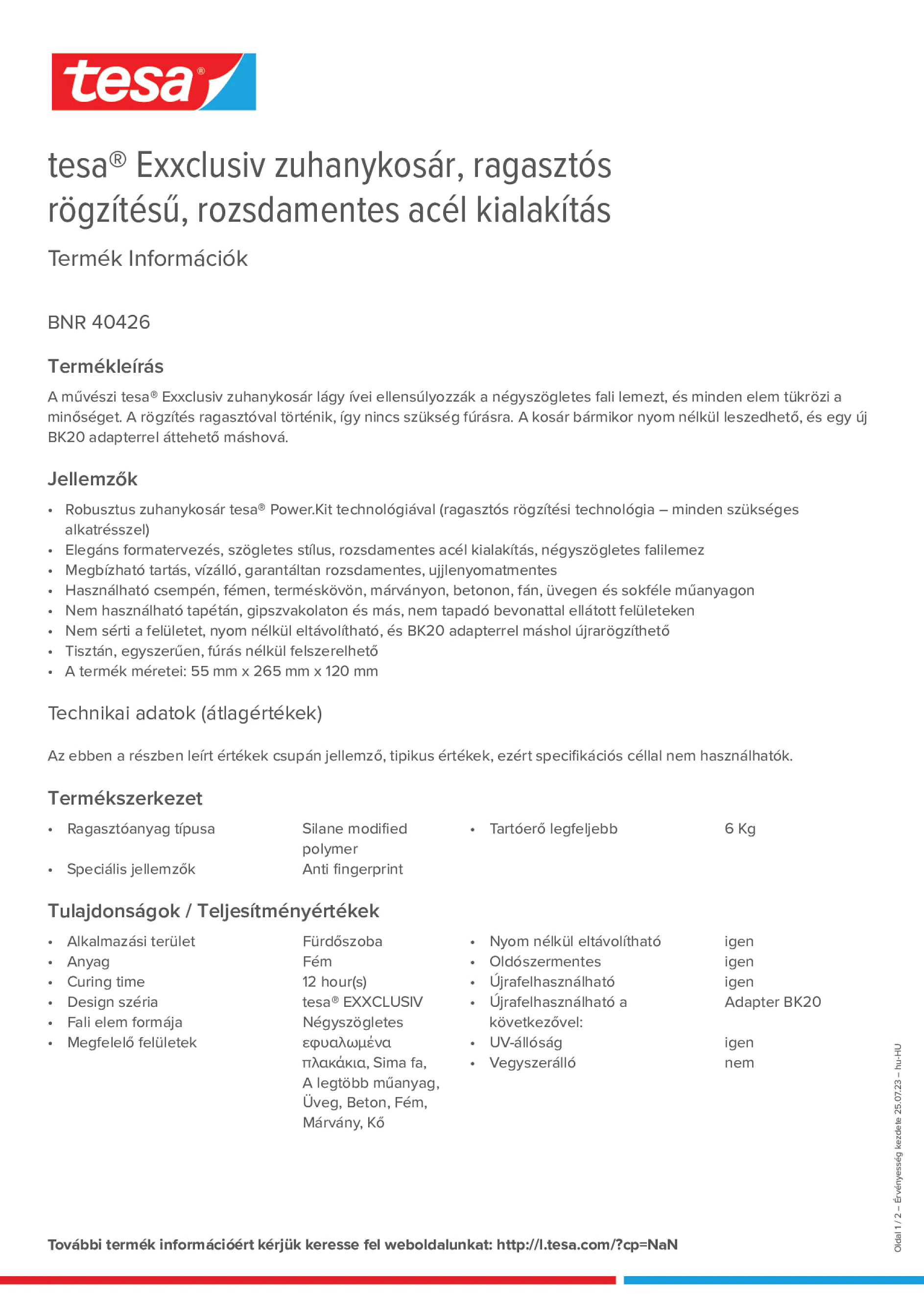 Product information_tesa® 40426_hu-HU