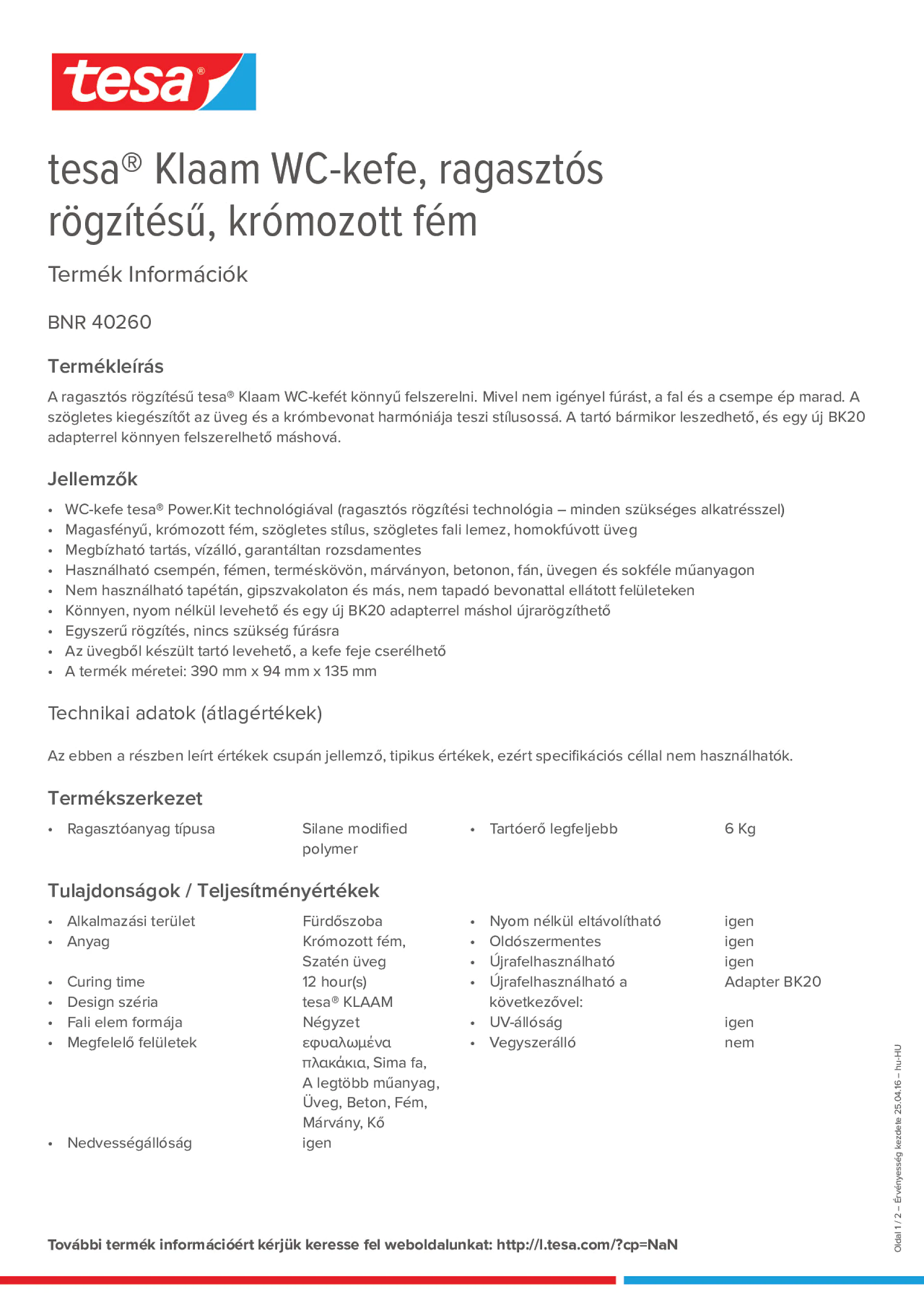 Product information_tesa® 40260_hu-HU
