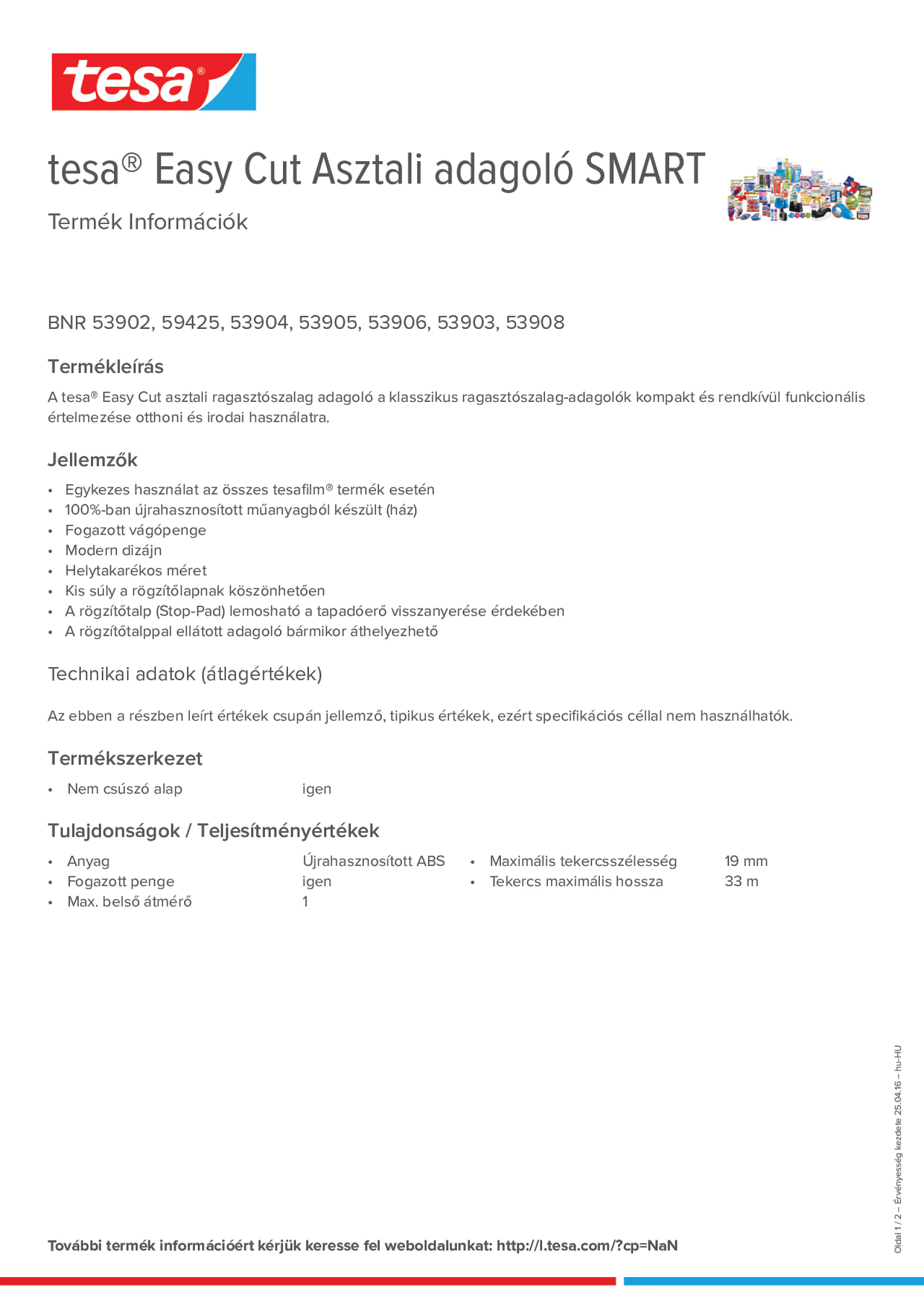 Product information_tesa® Easy Cut 53902_hu-HU