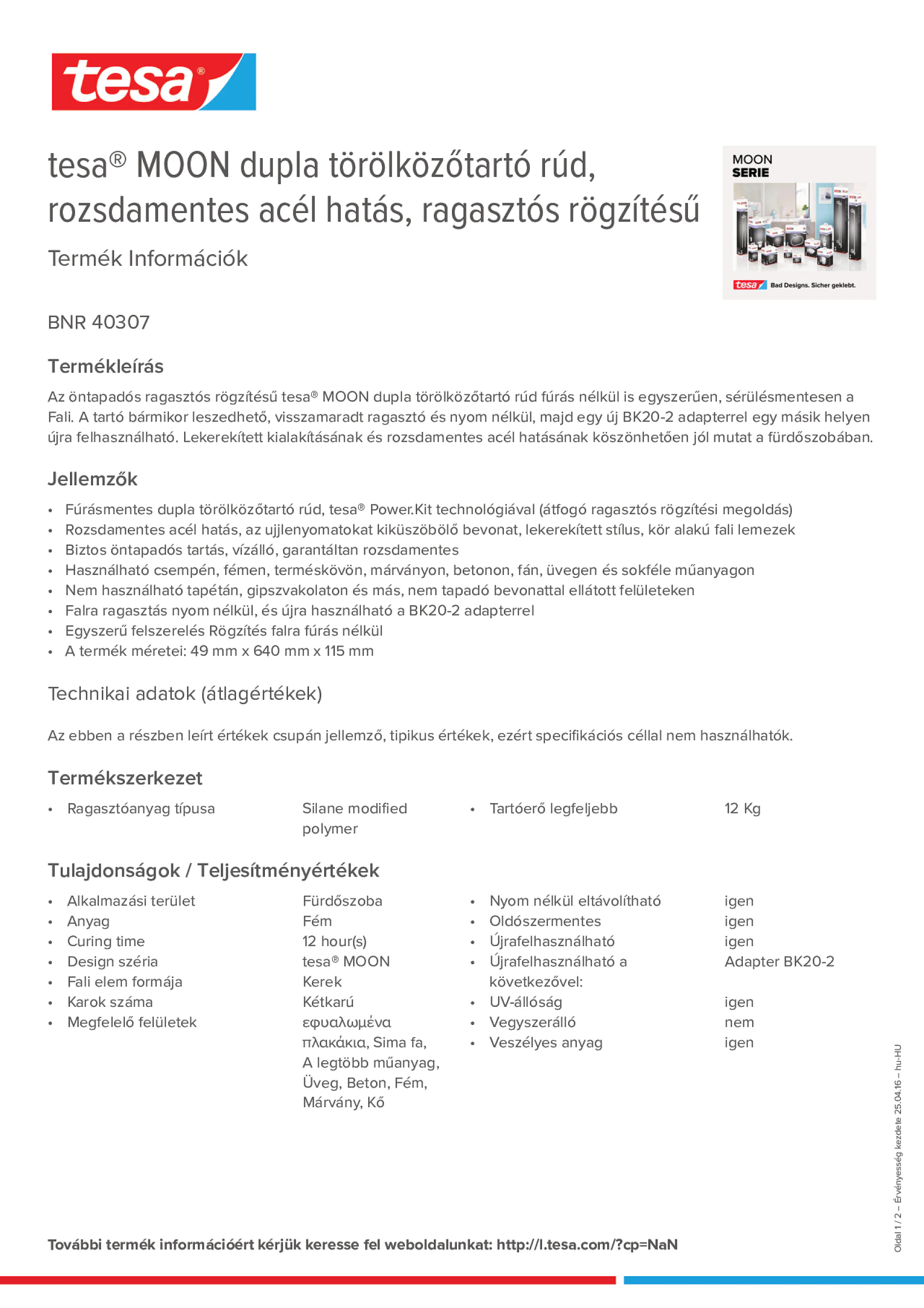 Product information_tesa® 40307_hu-HU