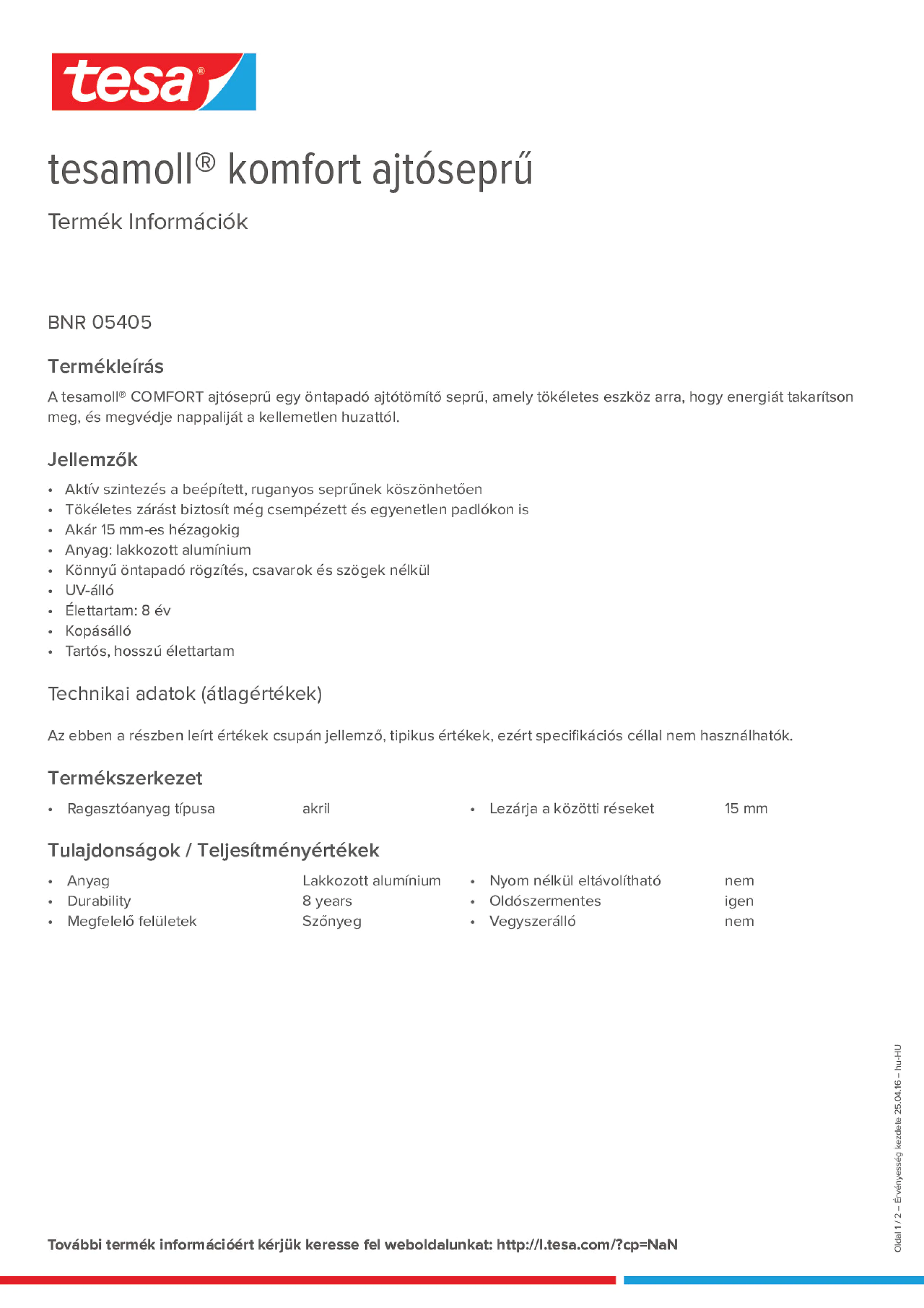 Product information_tesamoll® 05405_hu-HU