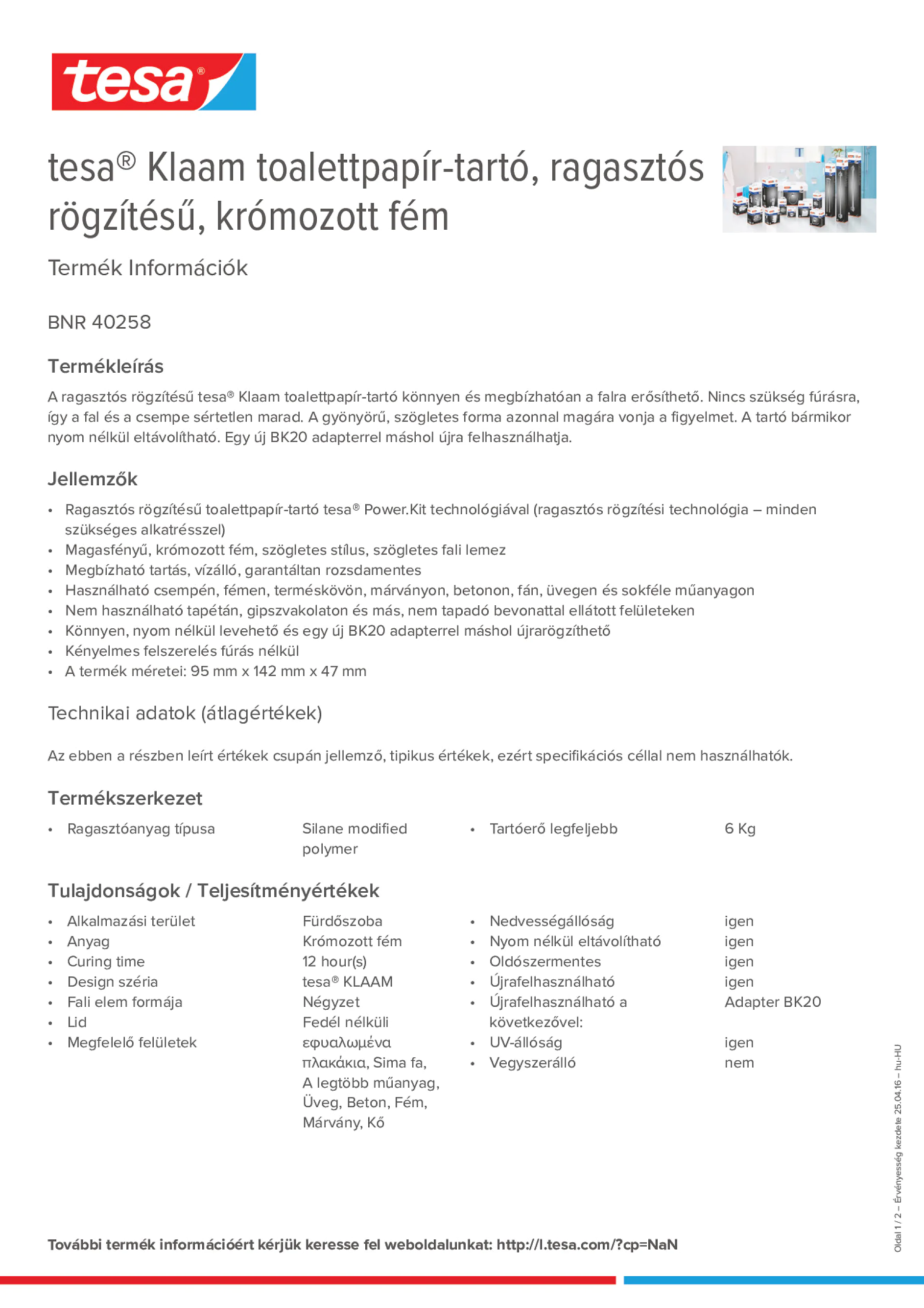 Product information_tesa® 40258_hu-HU