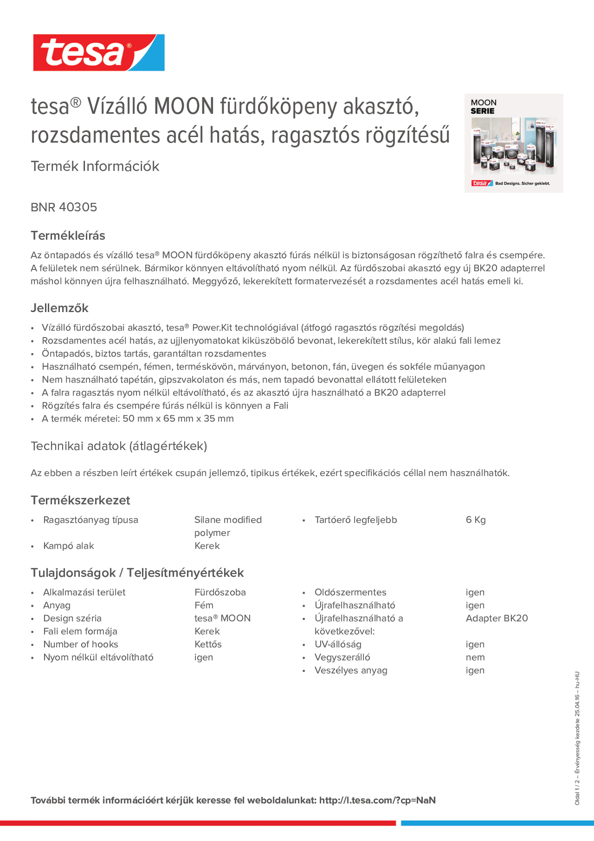 Product information_tesa® 40305_hu-HU