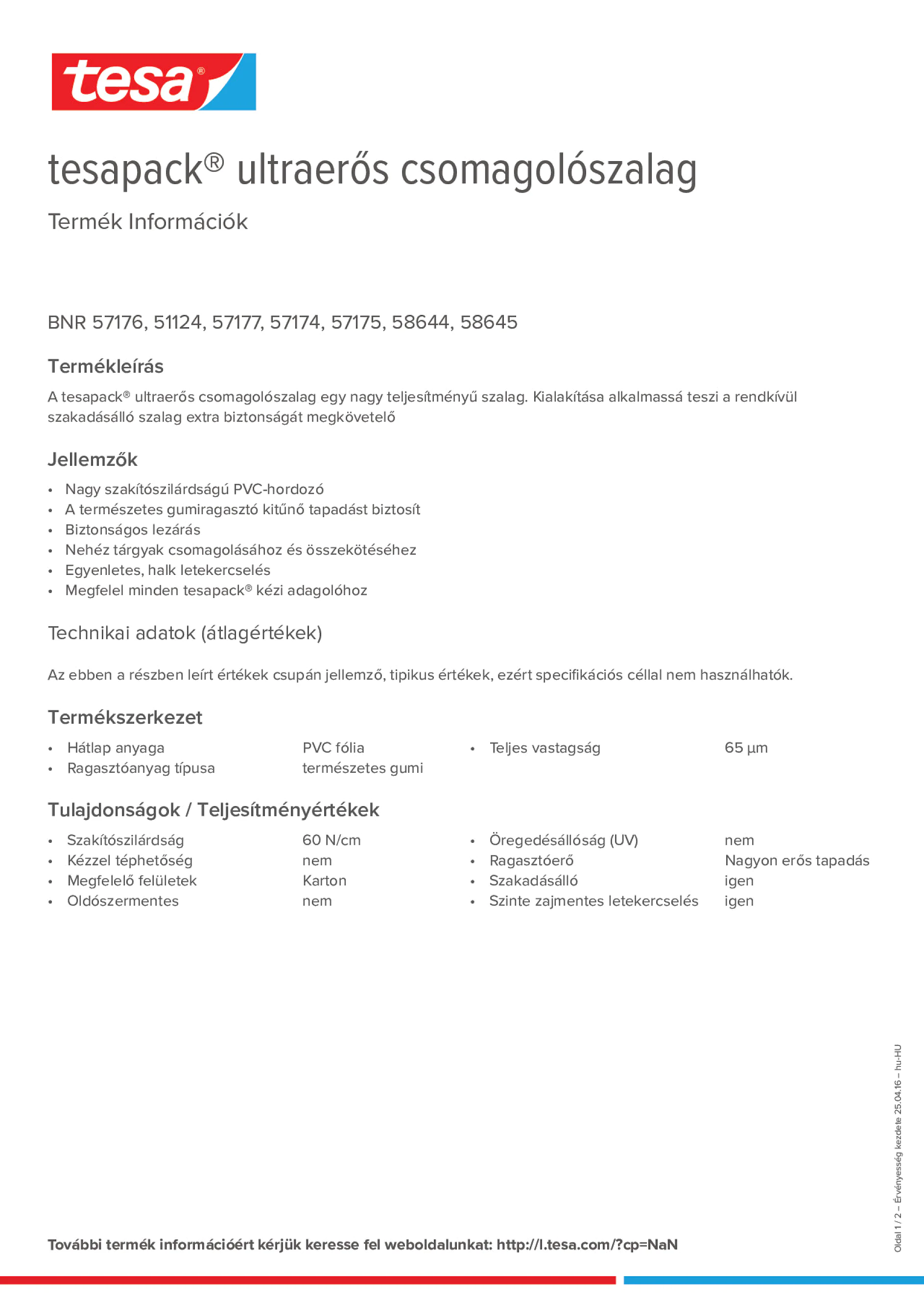 Product information_tesapack® 4124PVC30_hu-HU