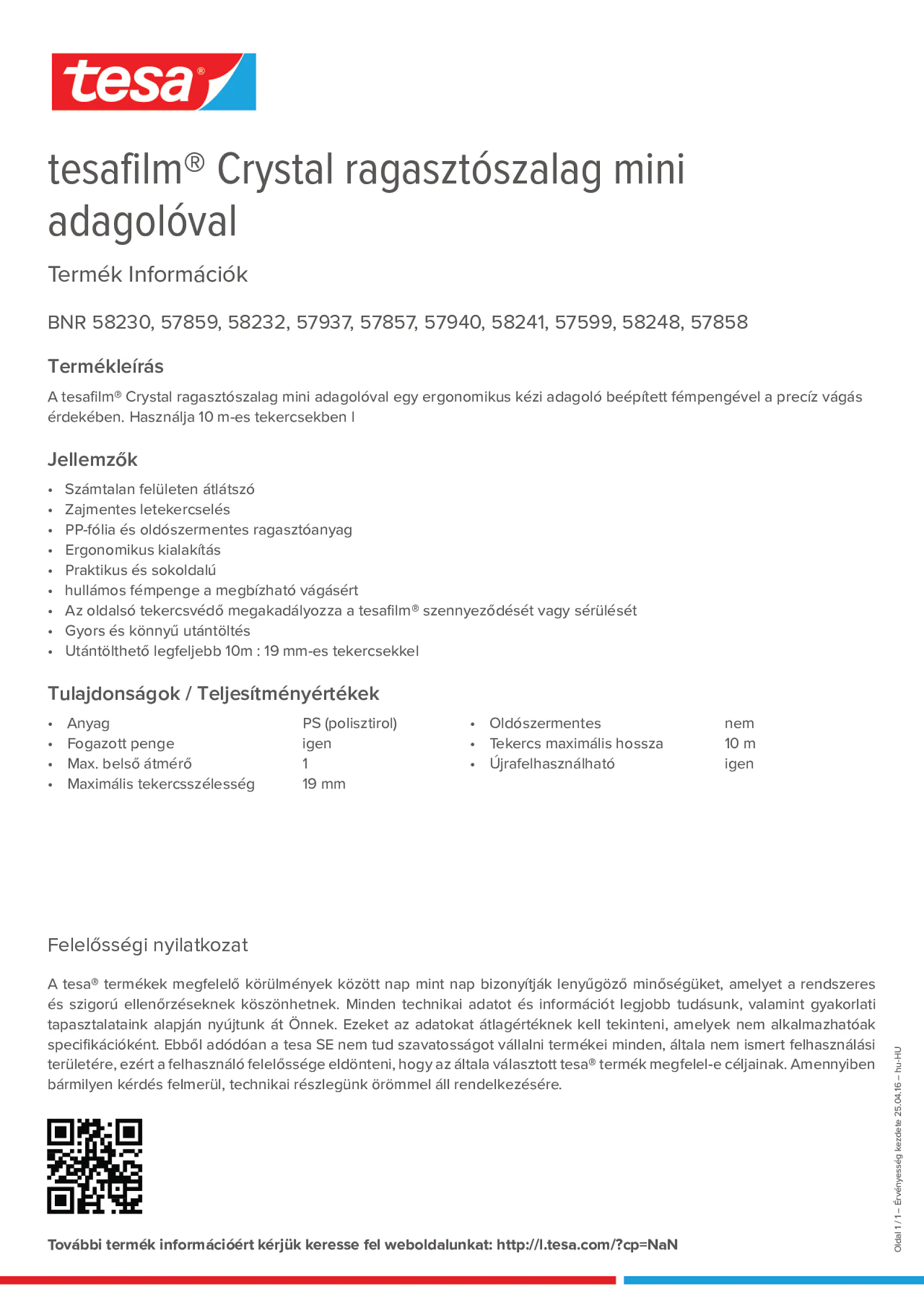 Product information_tesafilm® 57599_hu-HU