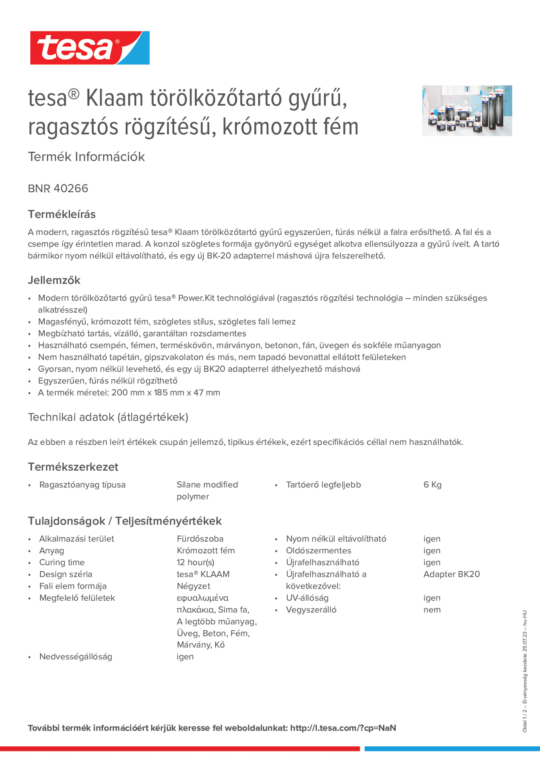 Product information_tesa® 40266_hu-HU