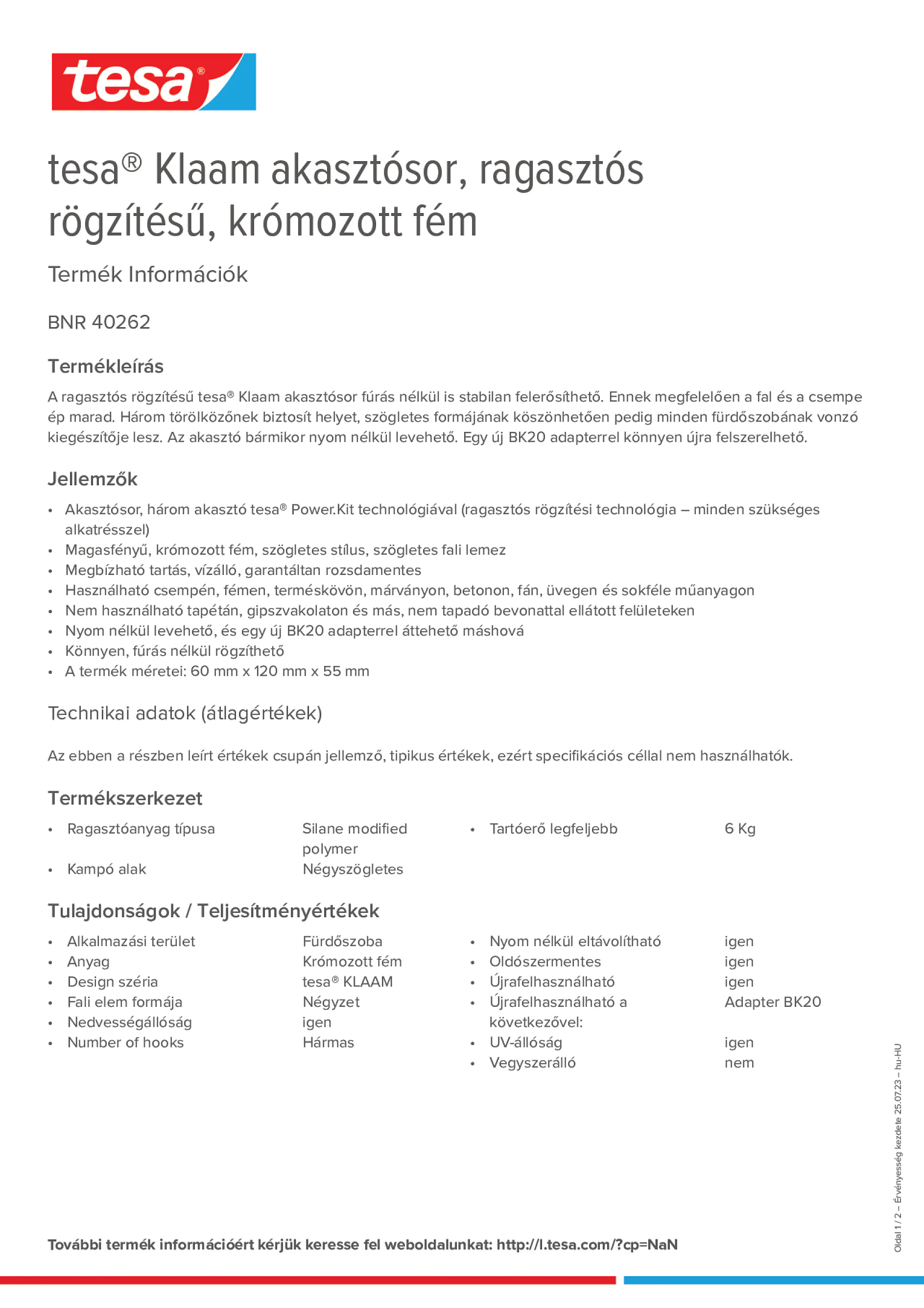 Product information_tesa® 40262_hu-HU