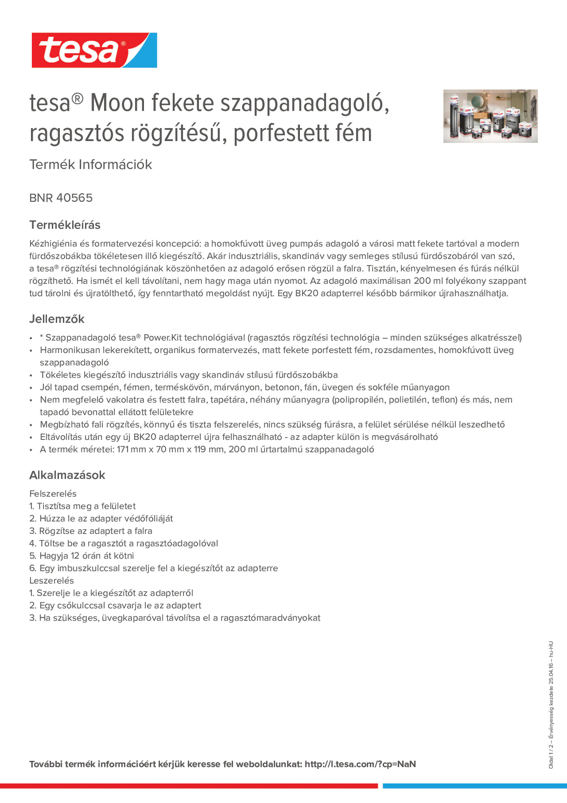 Product information_tesa® 40565_hu-HU