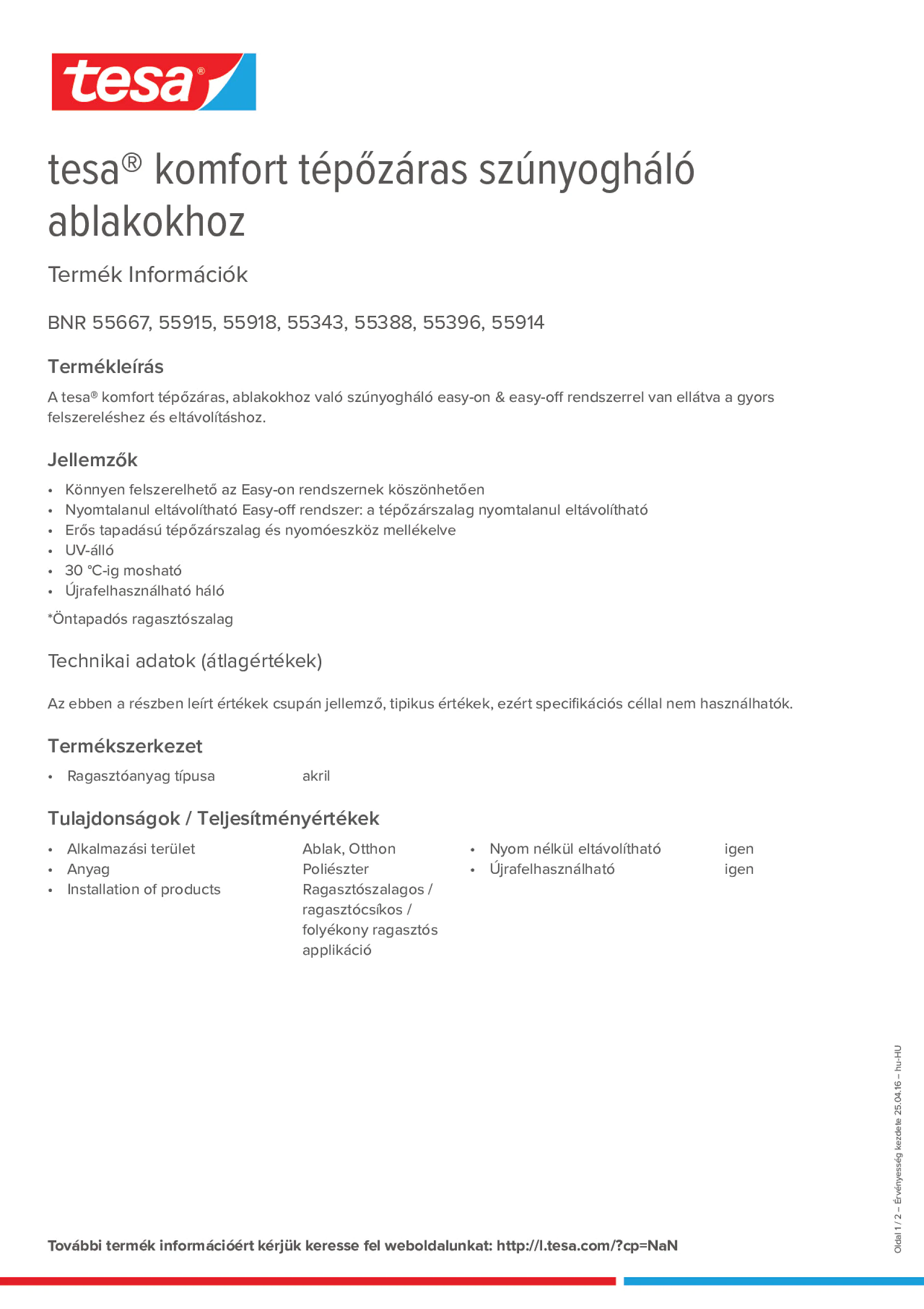 Product information_tesa® 55667_hu-HU