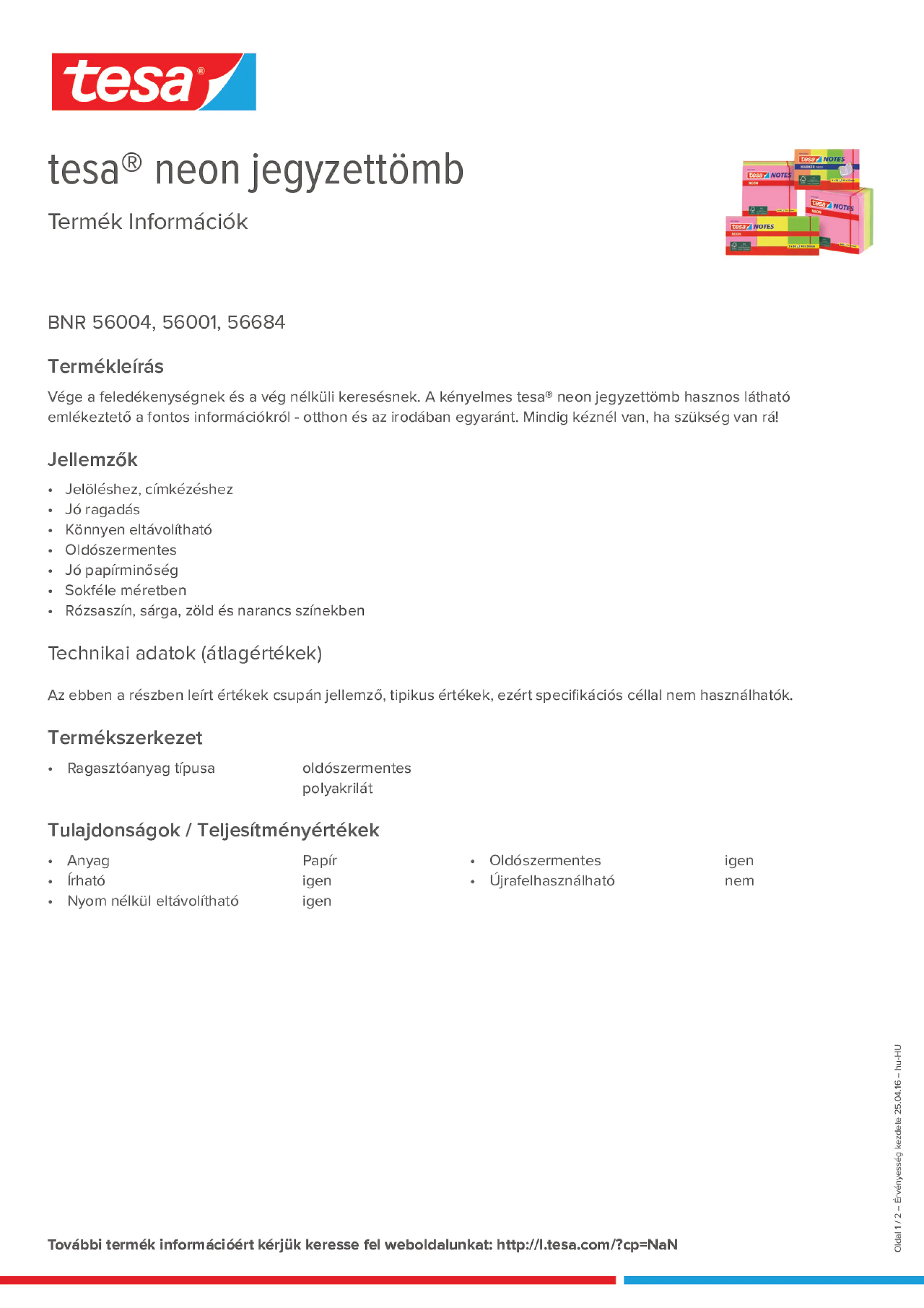 Product information_tesa® 56001_hu-HU