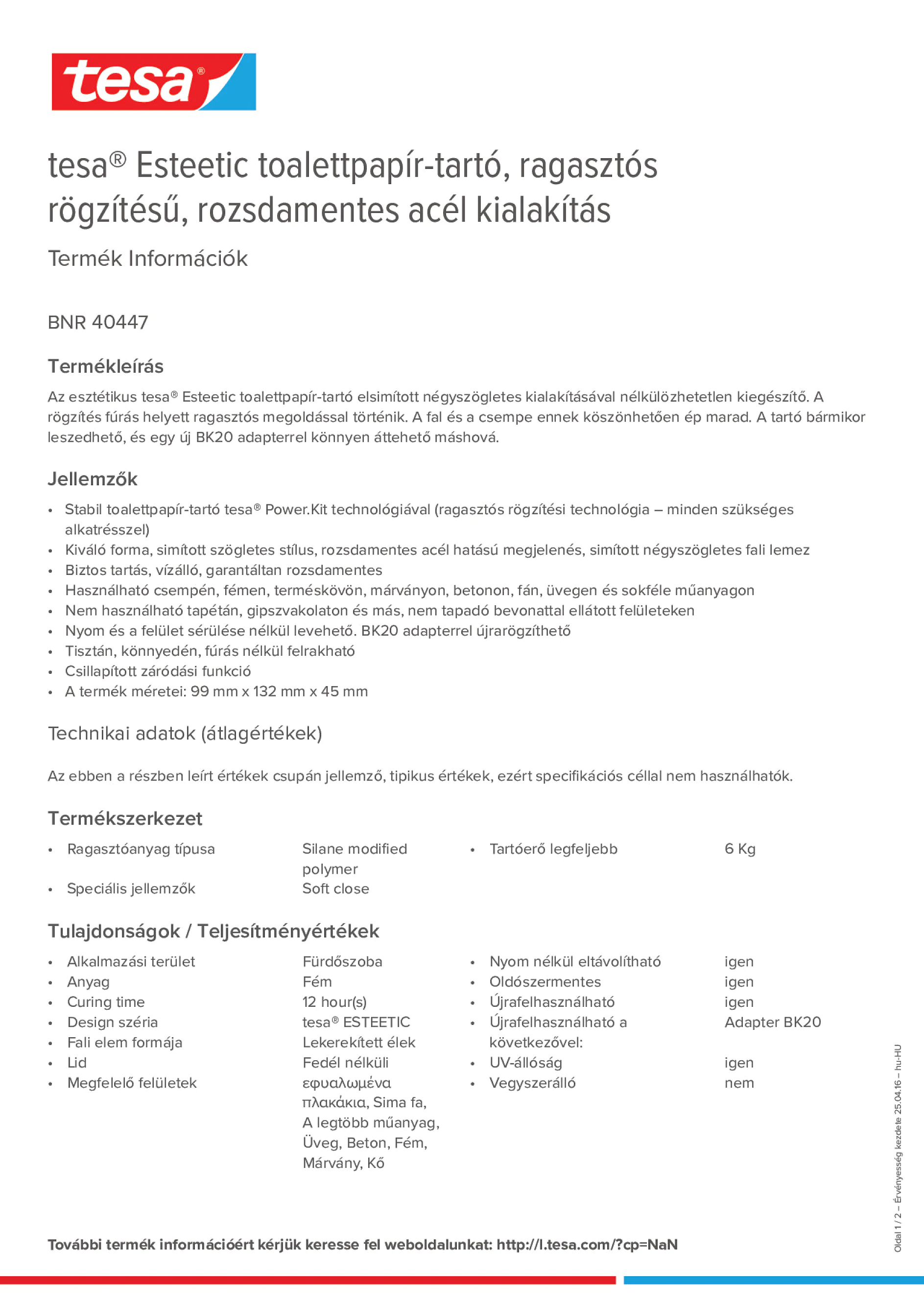 Product information_tesa® 40447_hu-HU