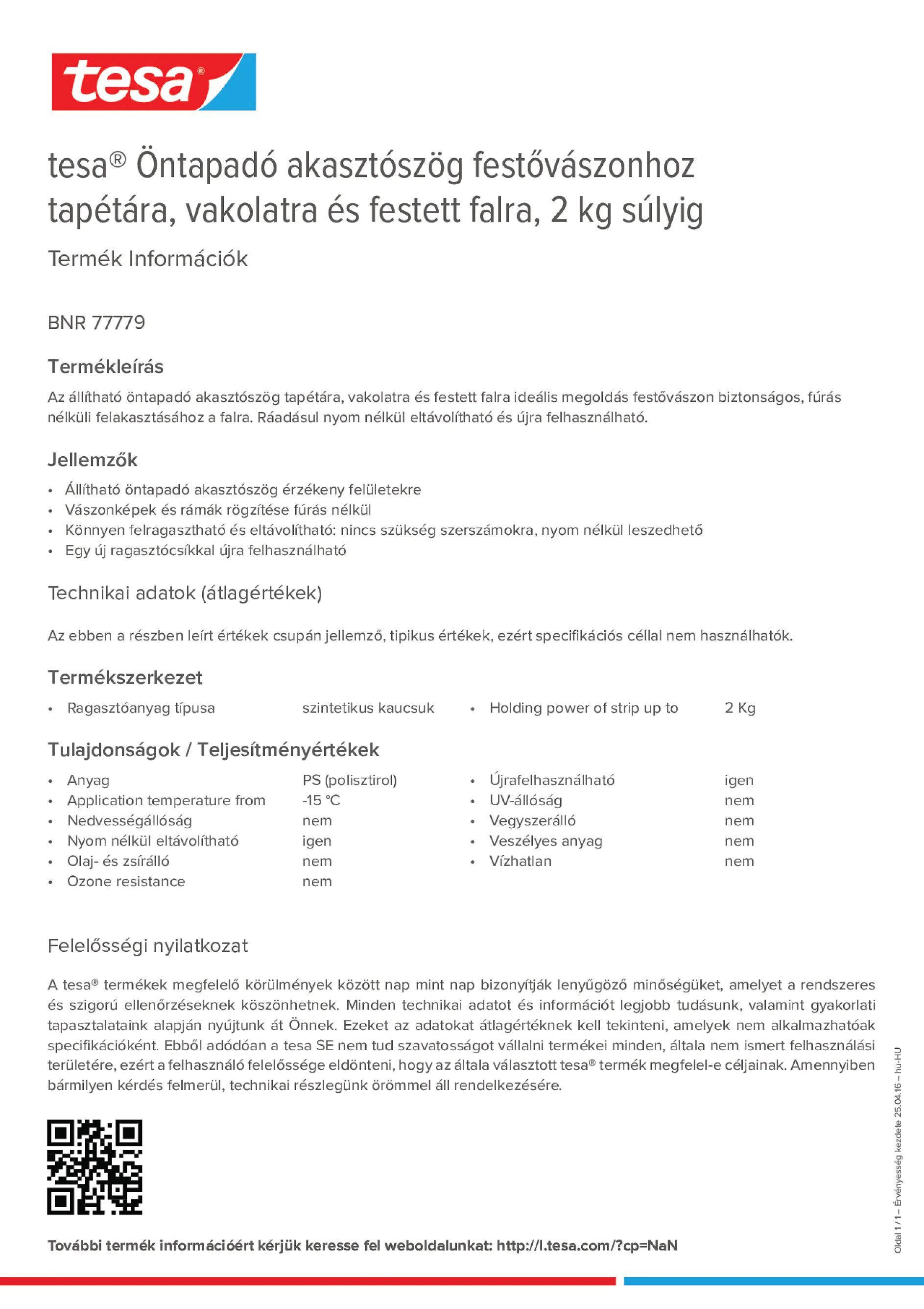 Product information_tesa® 77779_hu-HU