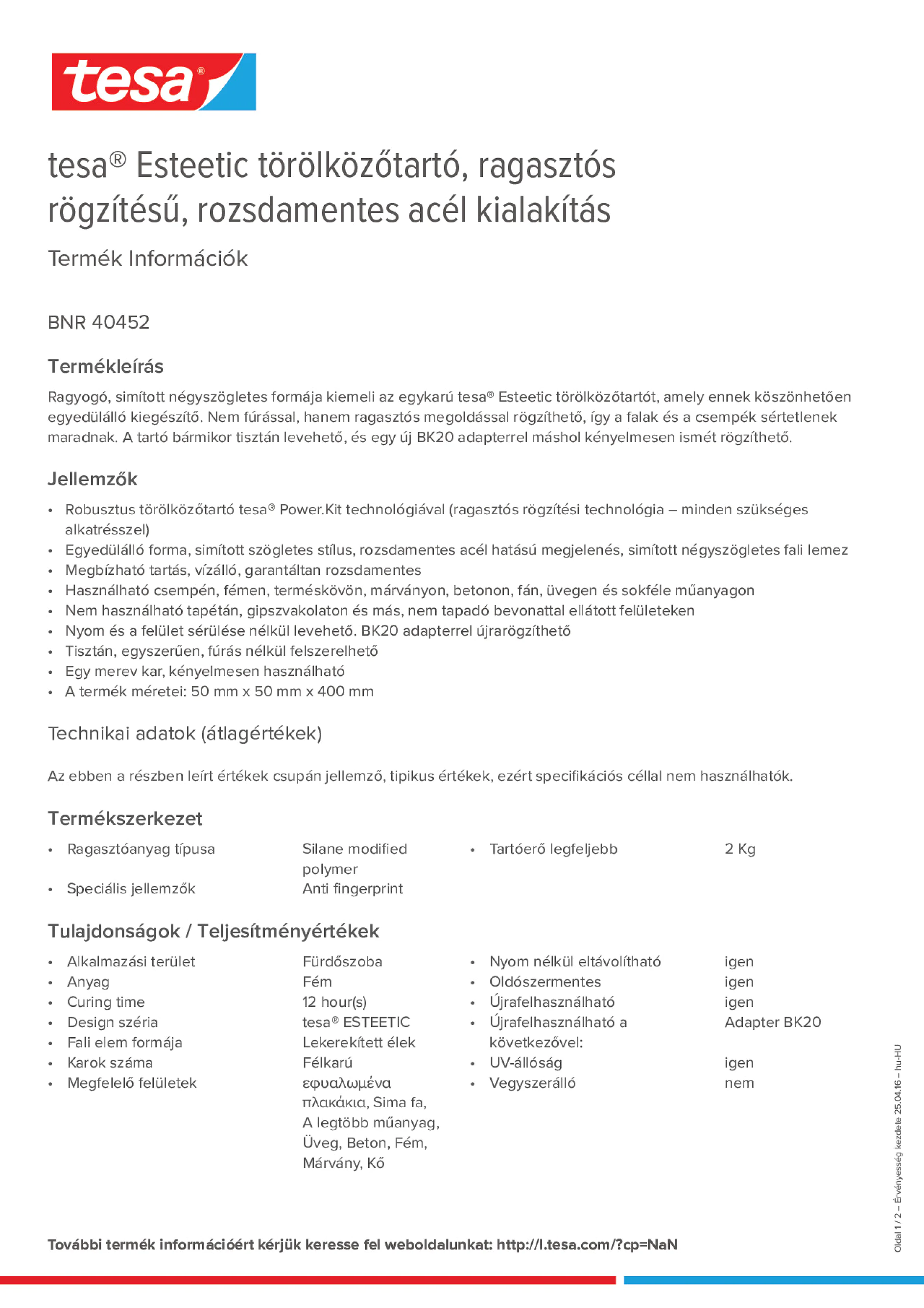 Product information_tesa® 40452_hu-HU
