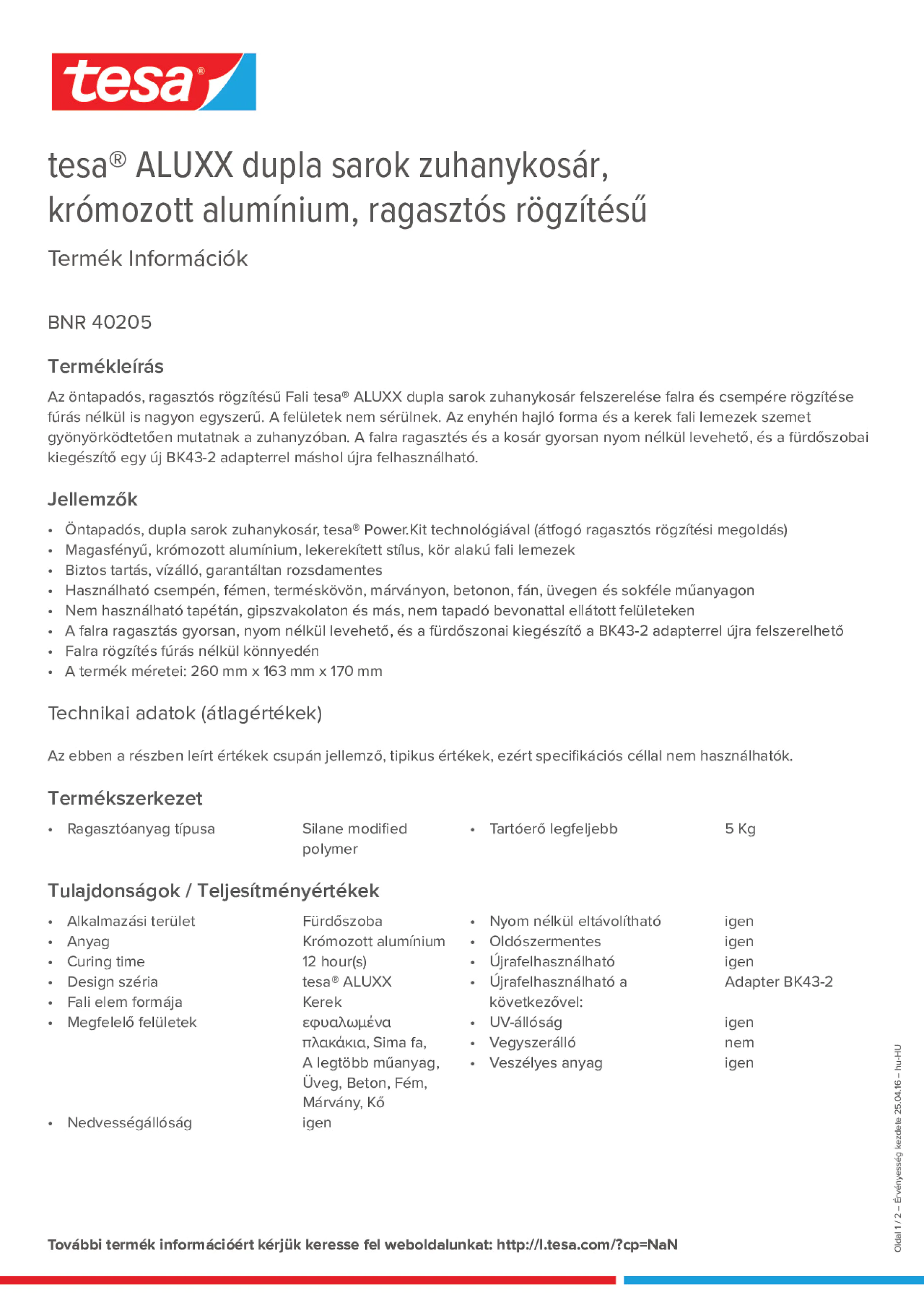 Product information_tesa® 40205_hu-HU