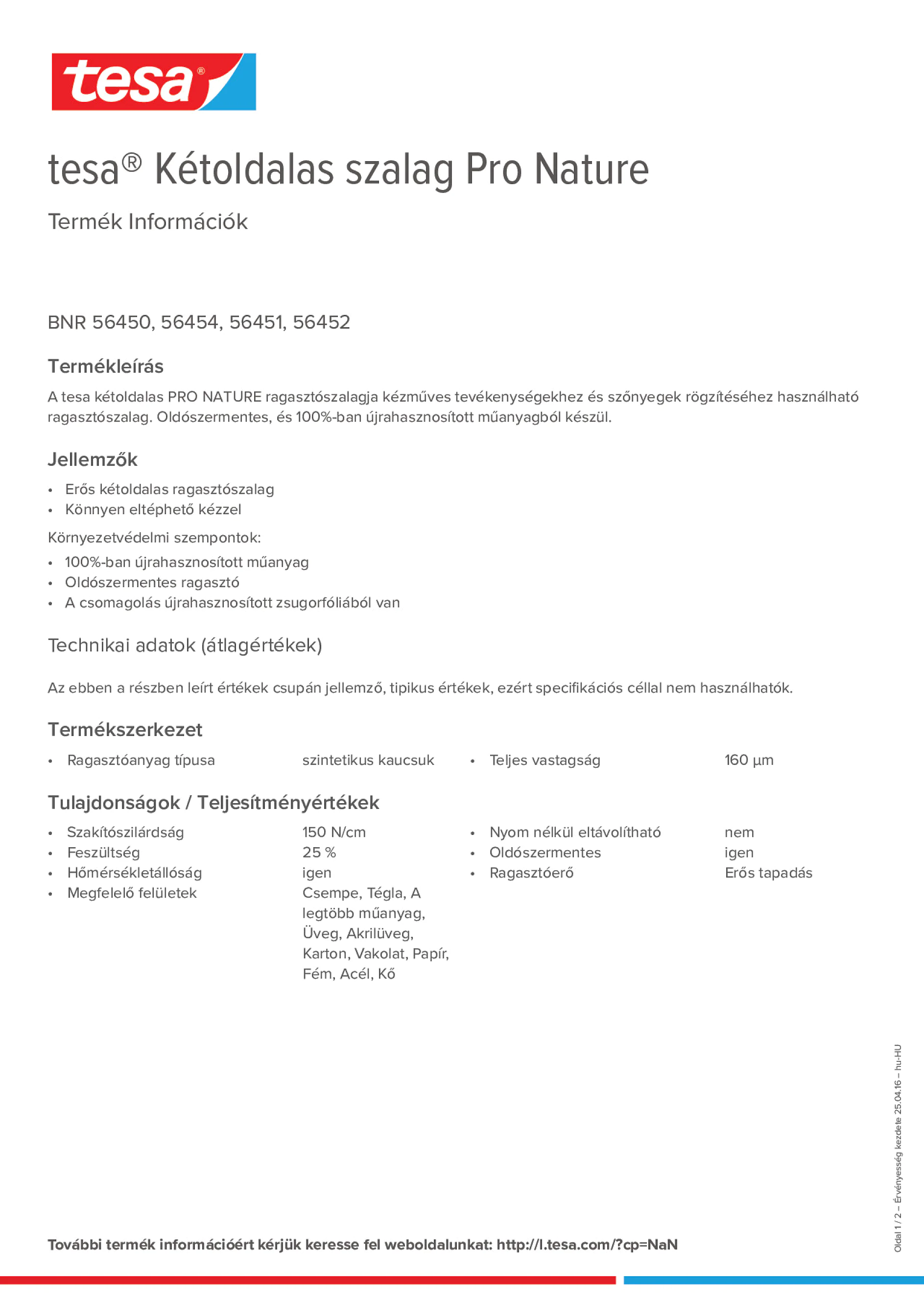 Product information_tesa® 56450_hu-HU