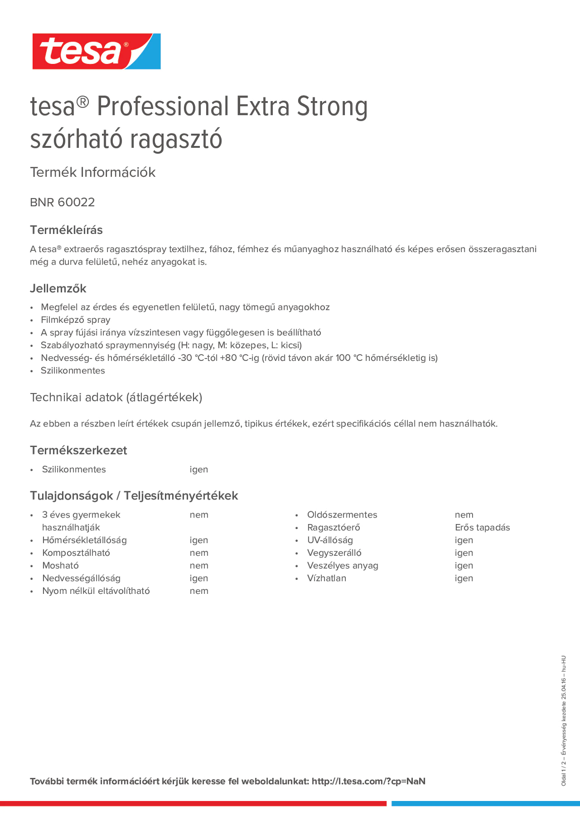 Product information_tesa® Professional 60022_hu-HU