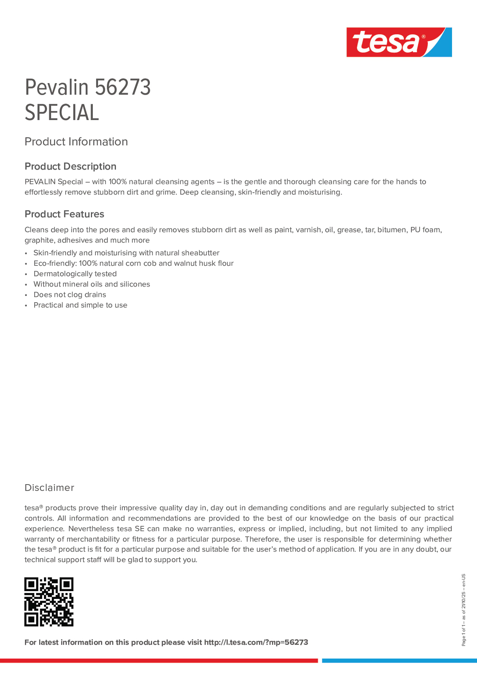 Product information_Pevalin 56273_en