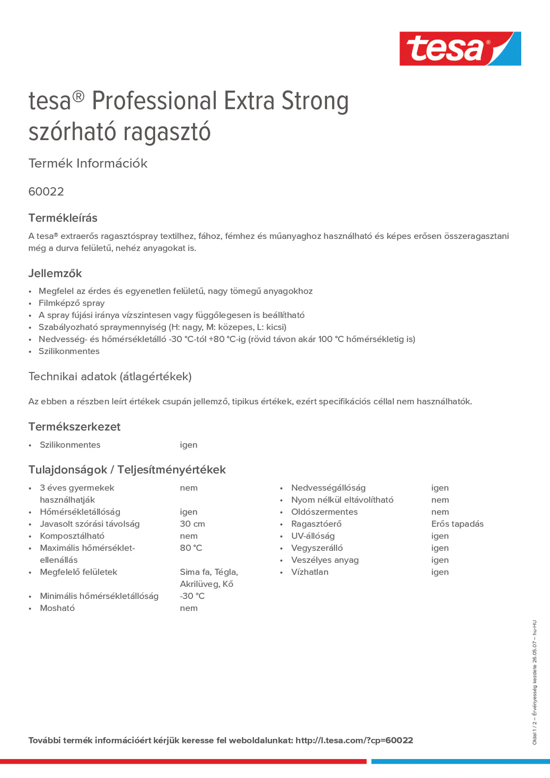 Product information_tesa® Professional 60022_hu-HU