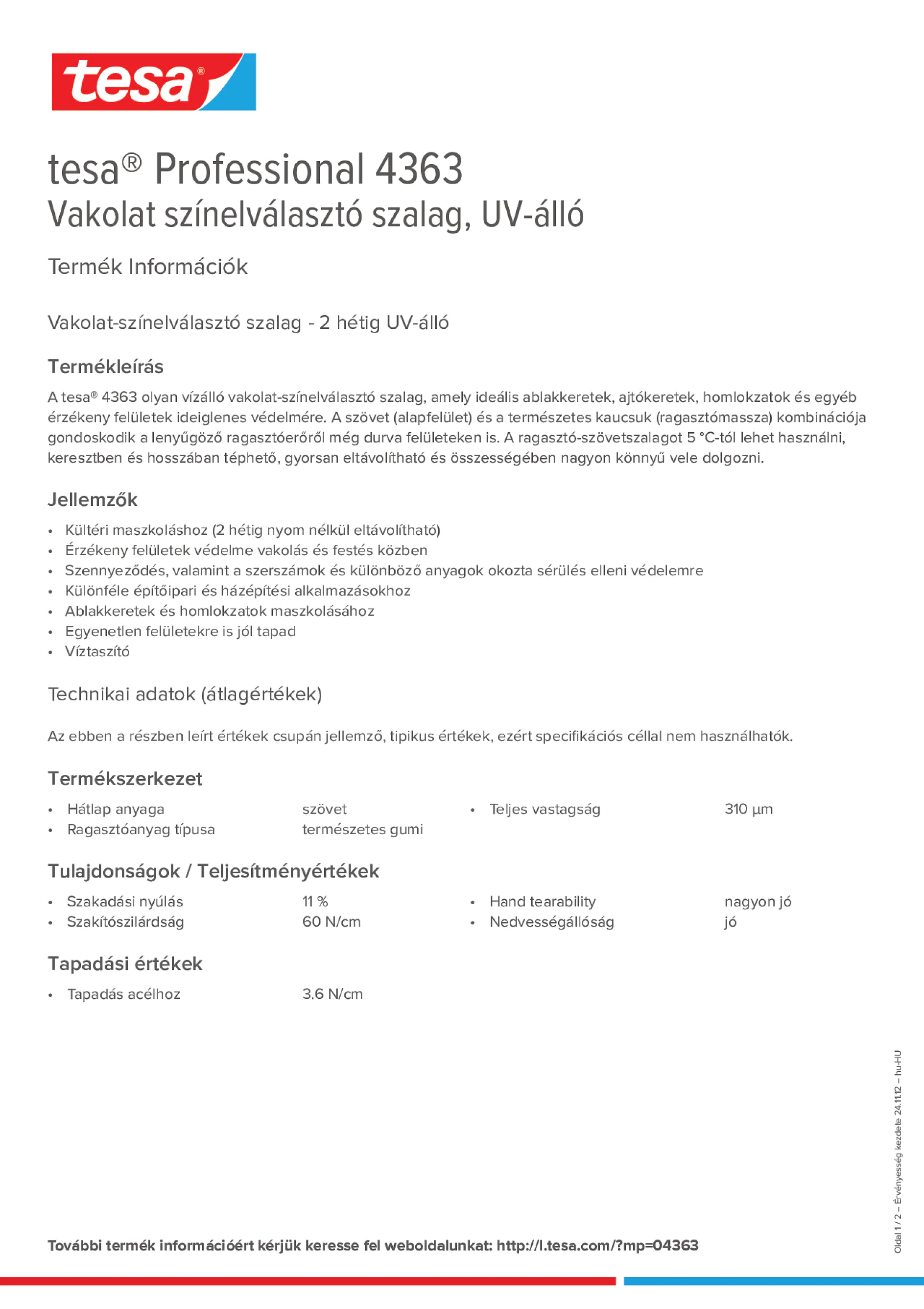 Product information_tesa® Professional 04363_hu-HU