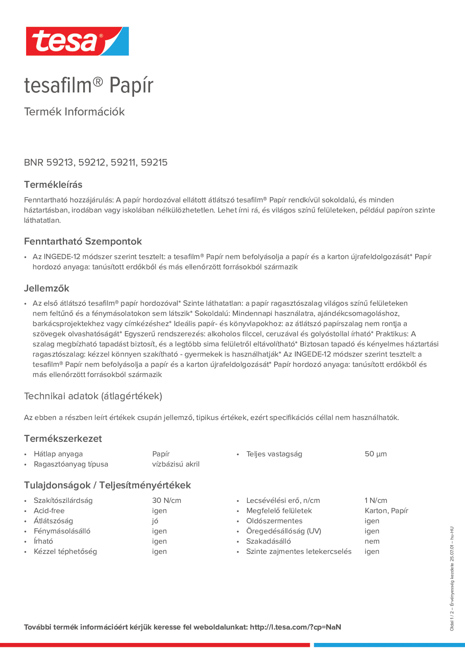 Product information_tesafilm® 59213_hu-HU