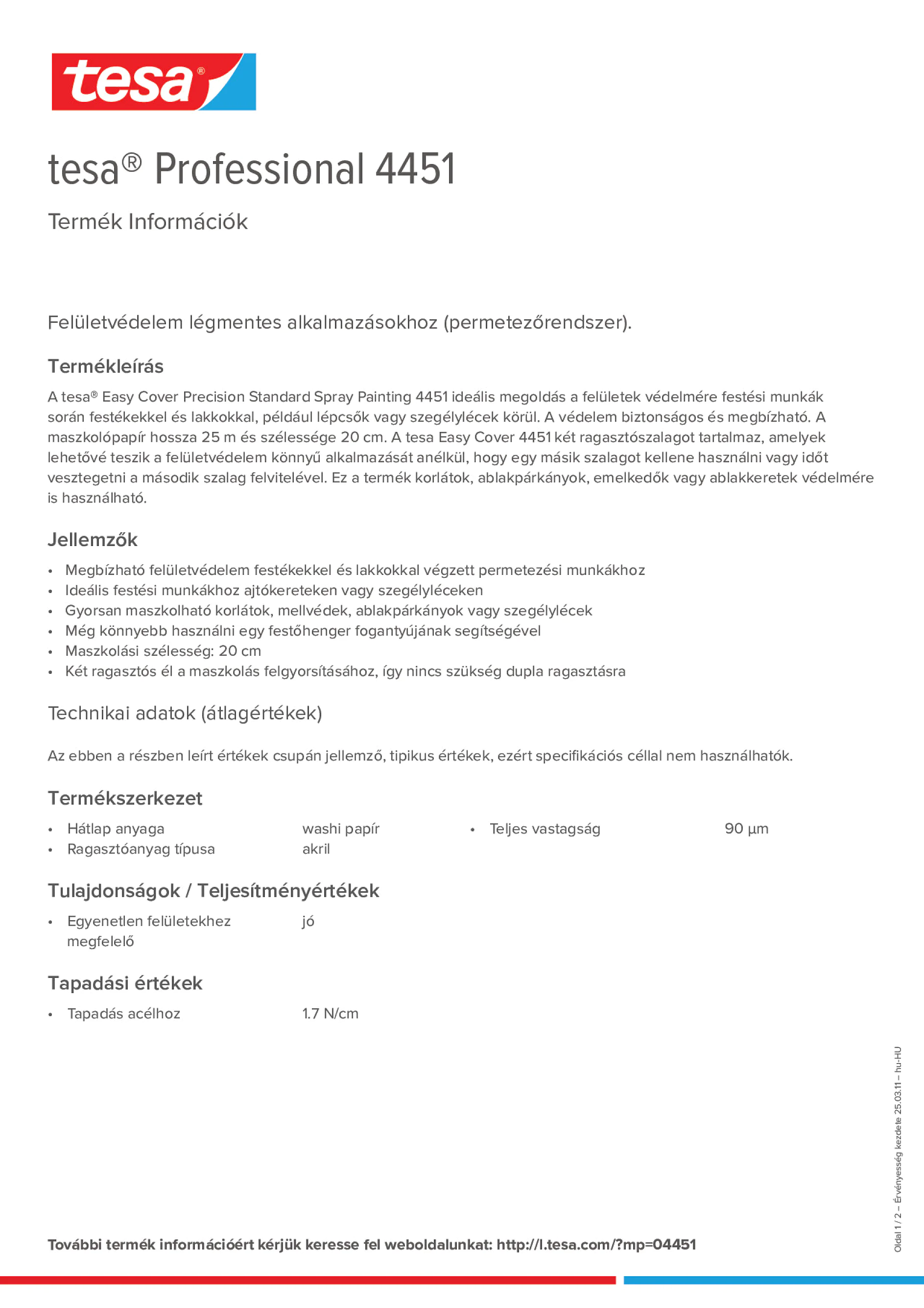 Product information_tesa® Professional 04451_hu-HU