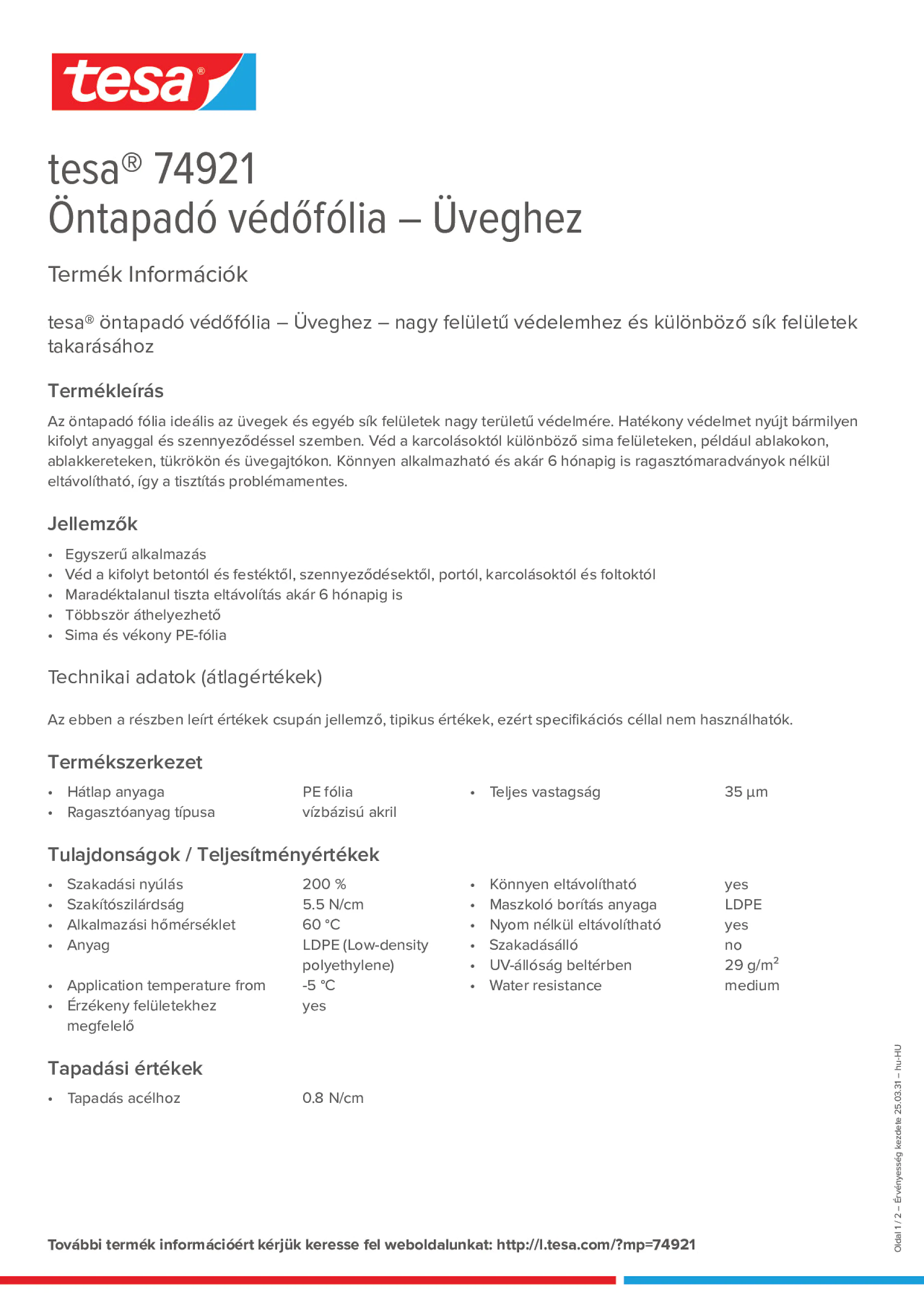 Product information_tesa® 74921_hu-HU