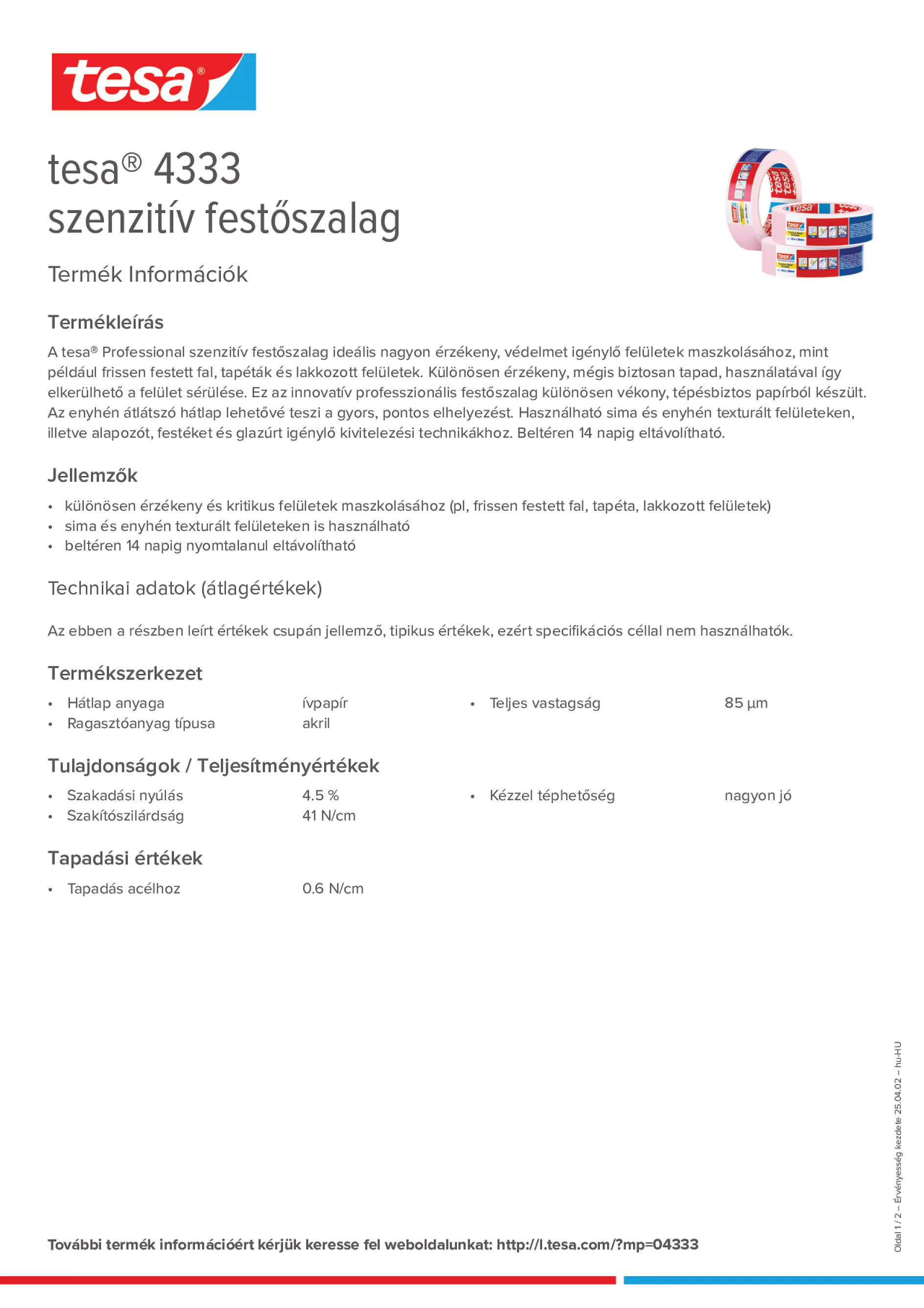Product information_tesa® 04333_hu-HU